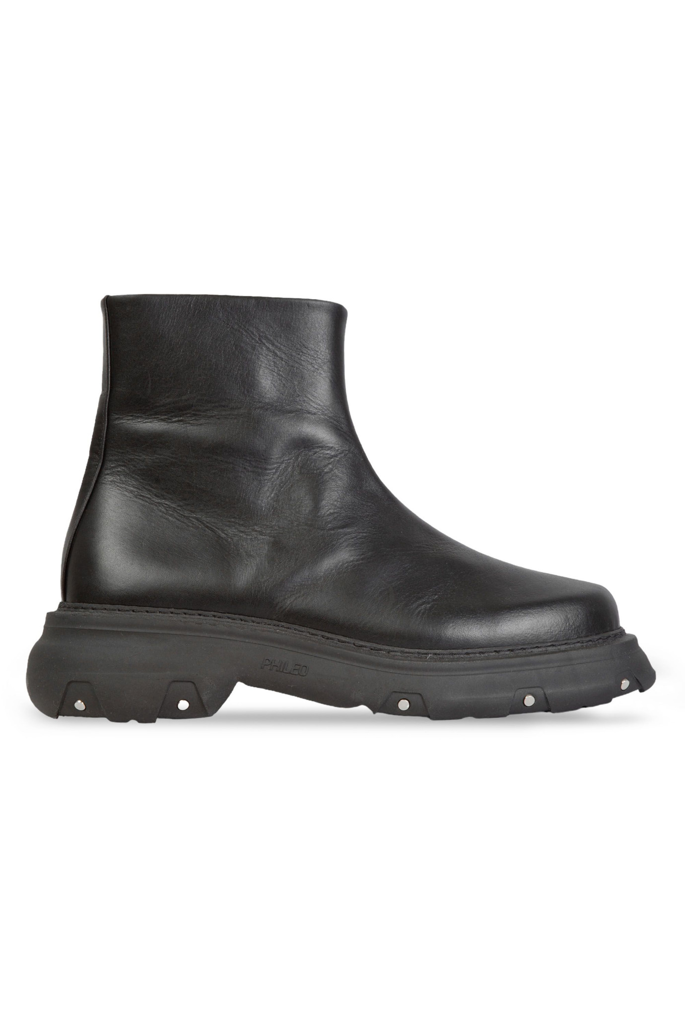 Vegan Leather Trucker Boots NERO