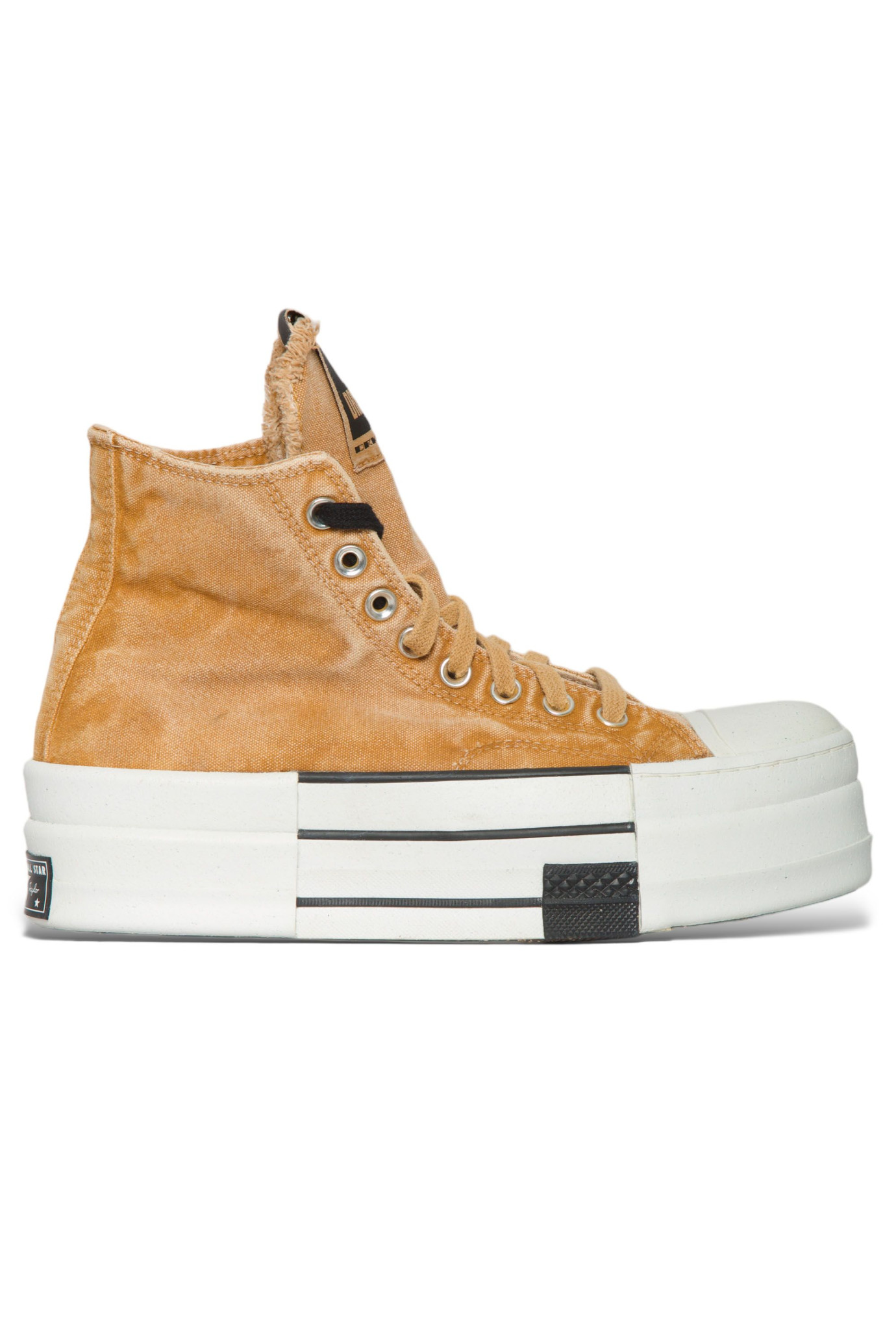 DBL DRKSTAR Overdyed Canvas Hi Shoes Beige