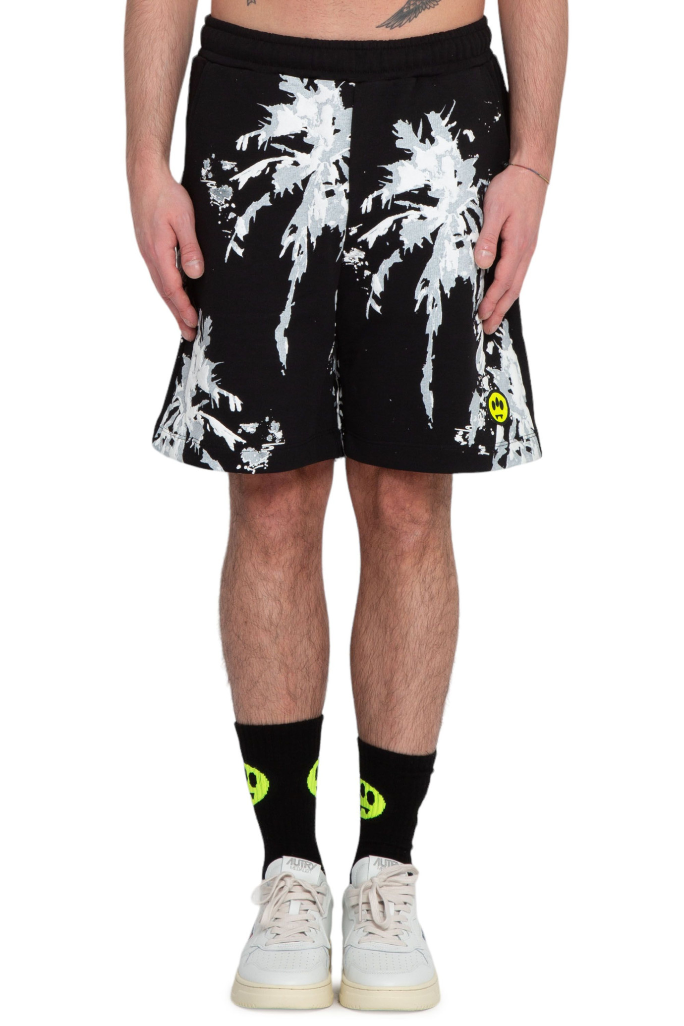 Palms Print Shorts NERO