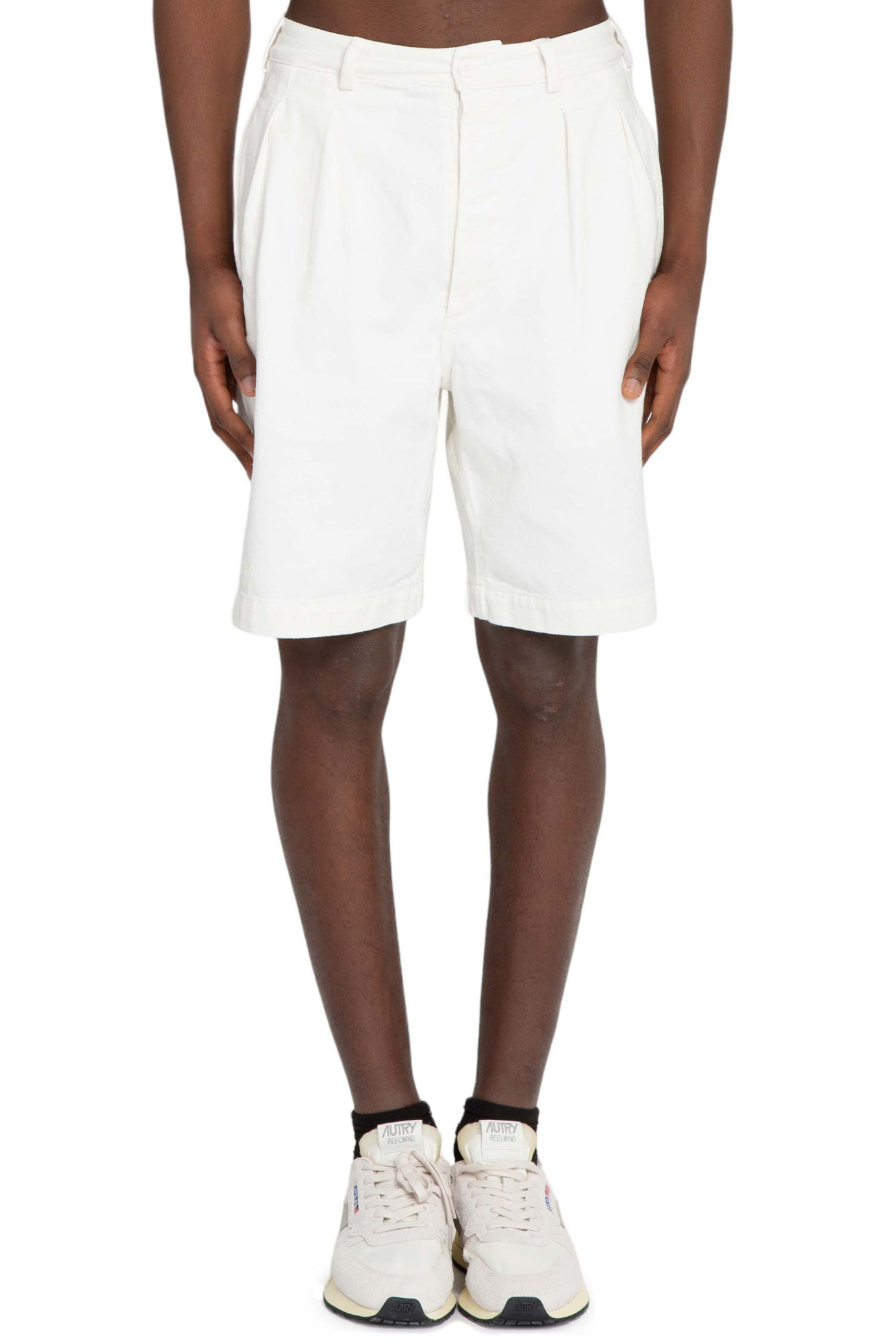 Pleated Shorts BIANCO