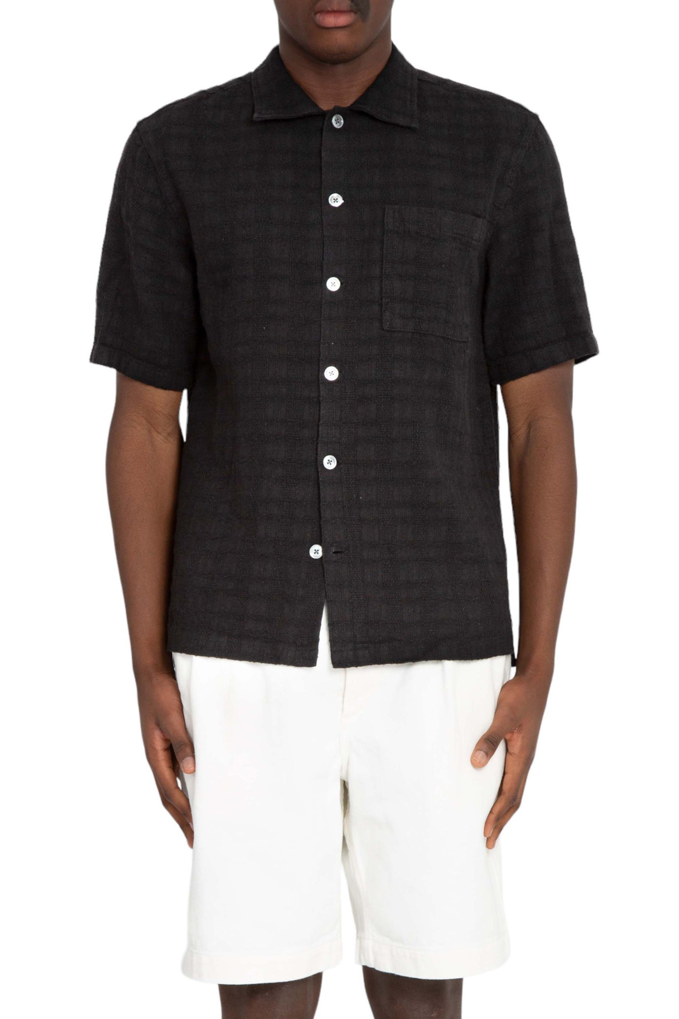 Spacey Linen SS Shirt NERO