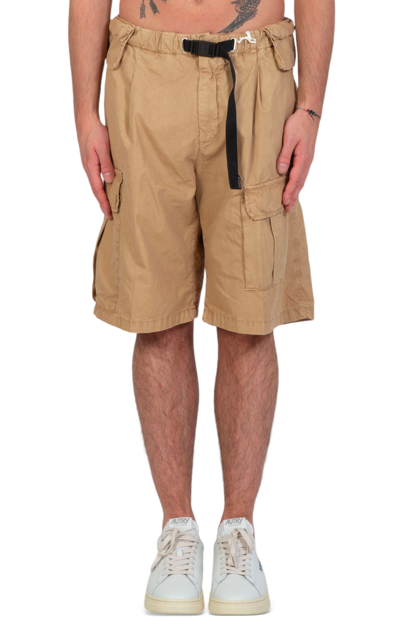 Multi-Pockets Cotton Shorts BEIGE