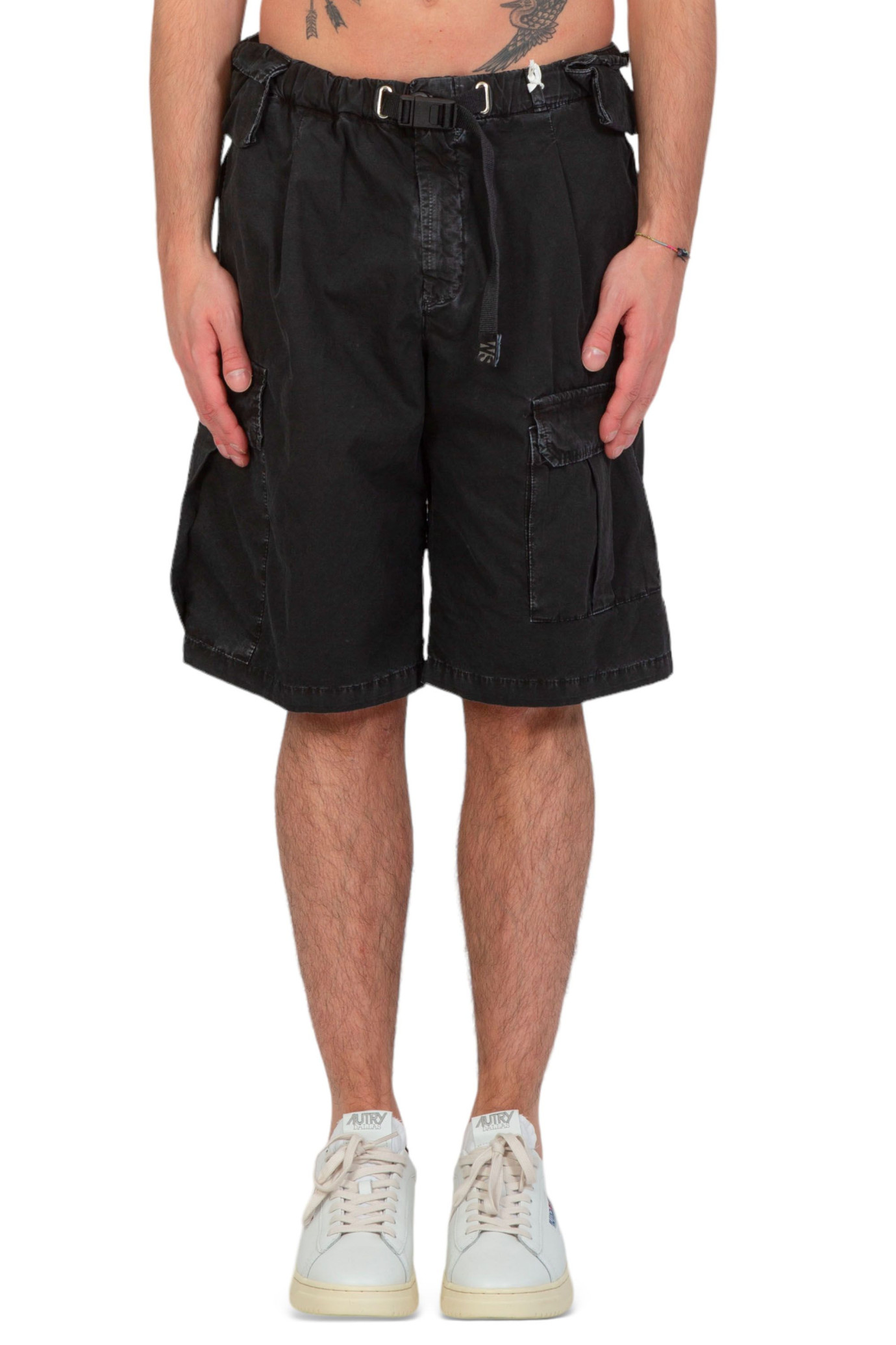 Multi-Pockets Cotton Shorts NERO