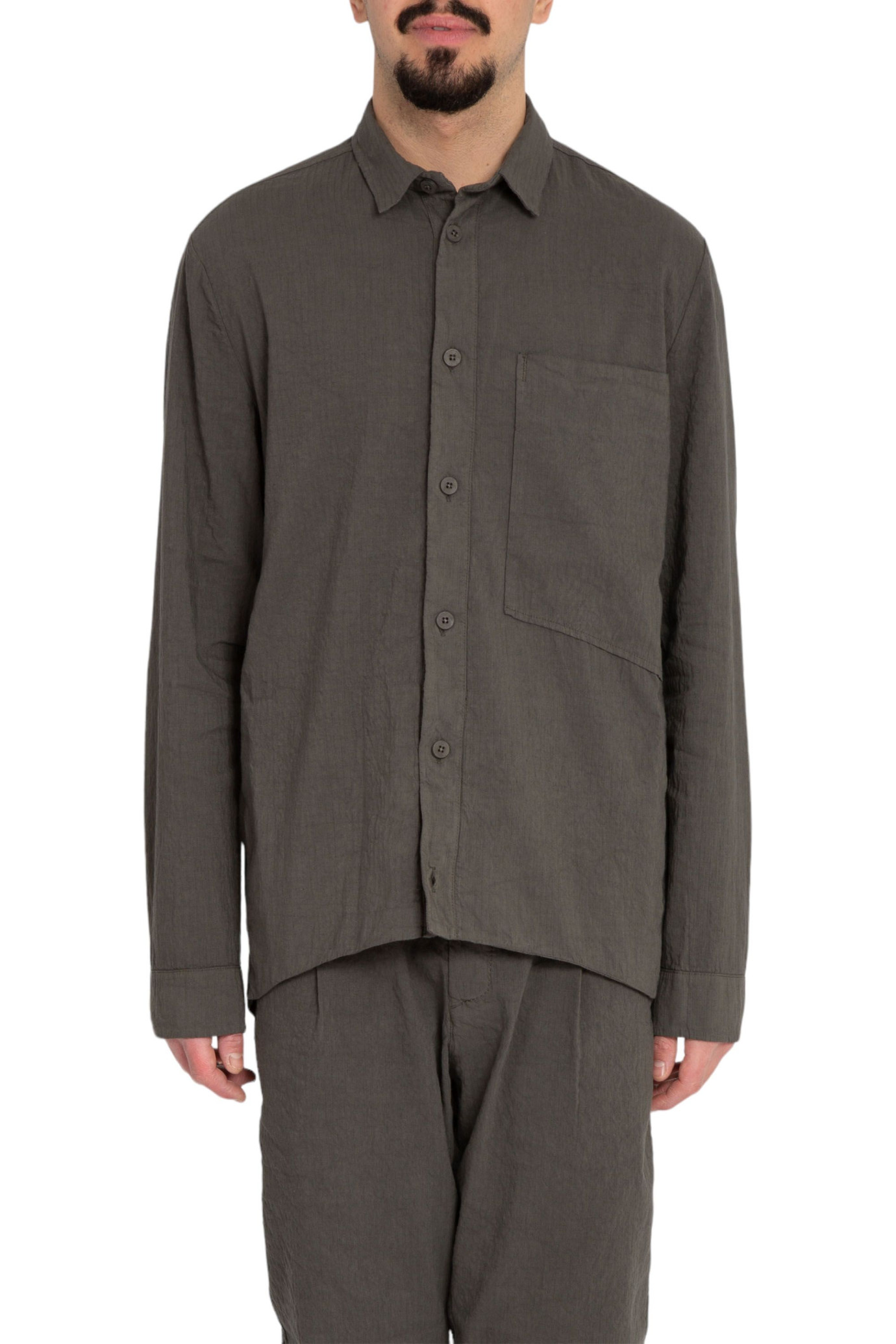 Tonal Pinstripe Shirt GRIGIO