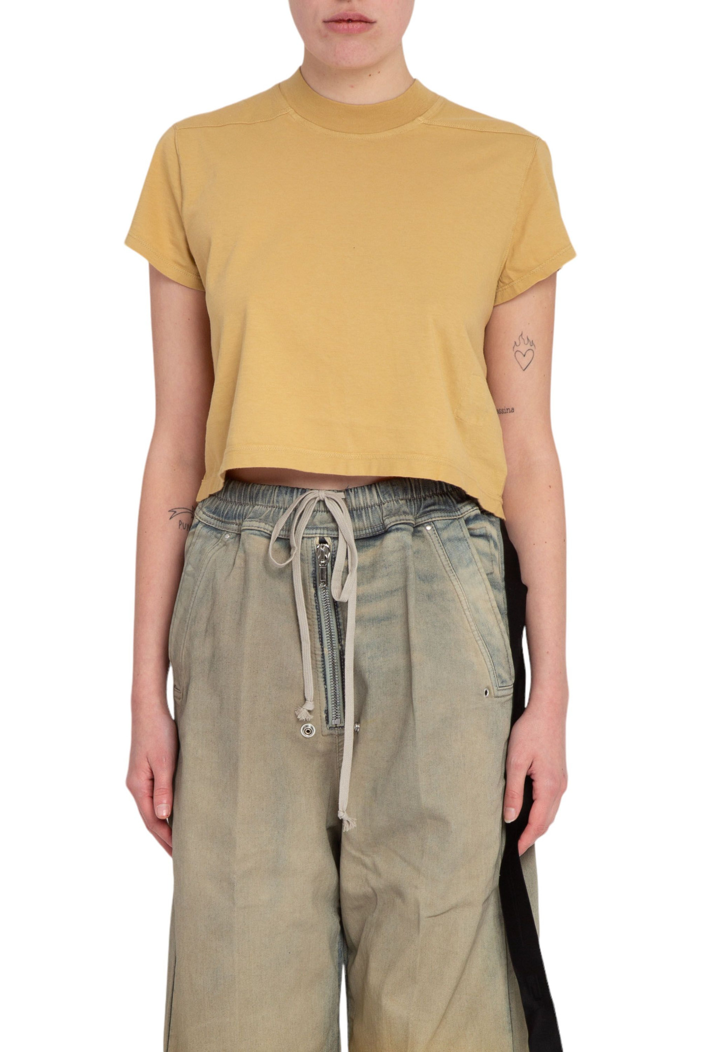 Small Level Cropped Tee GIALLO