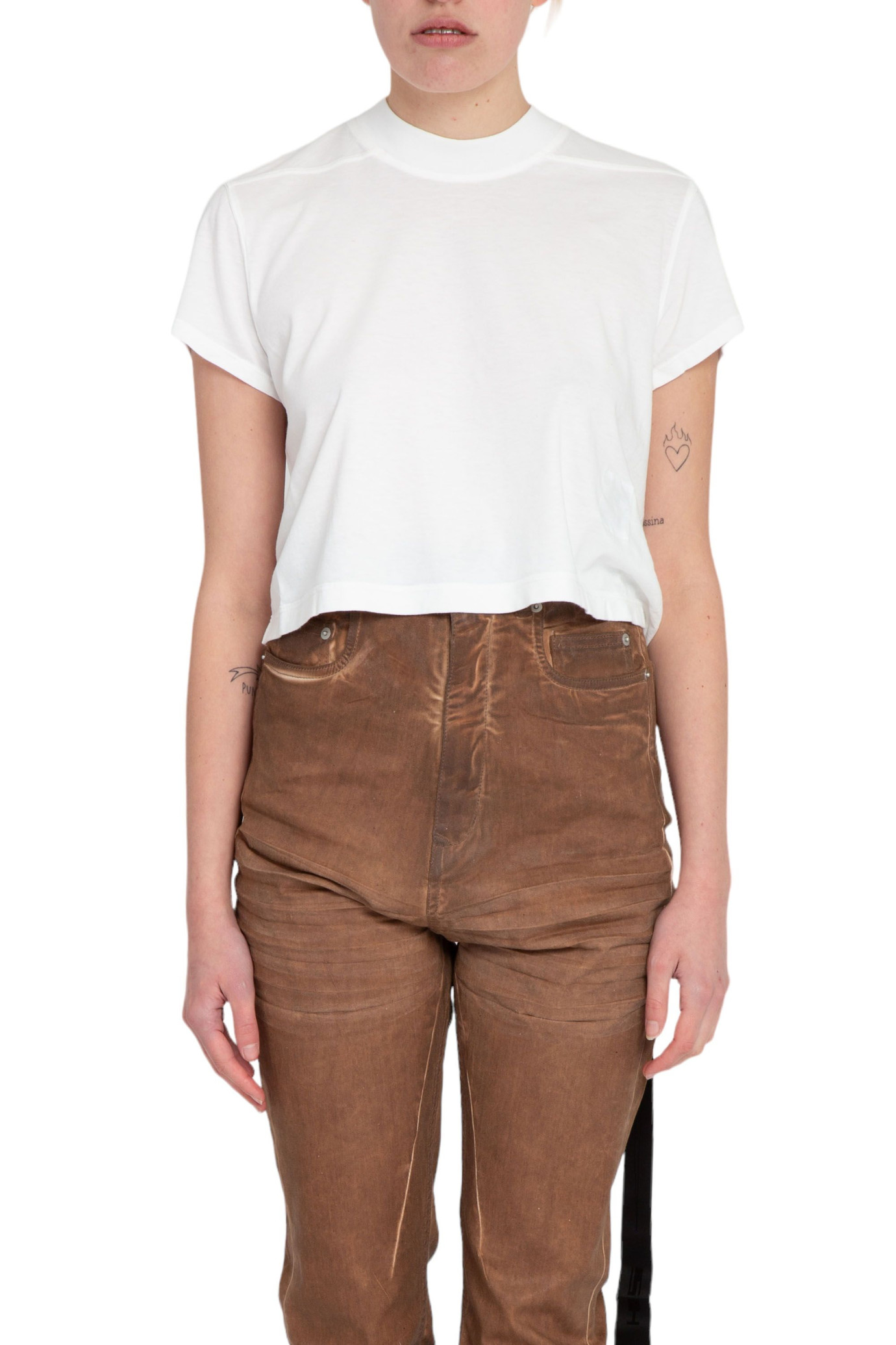 Small Level Cropped Tee BIANCO