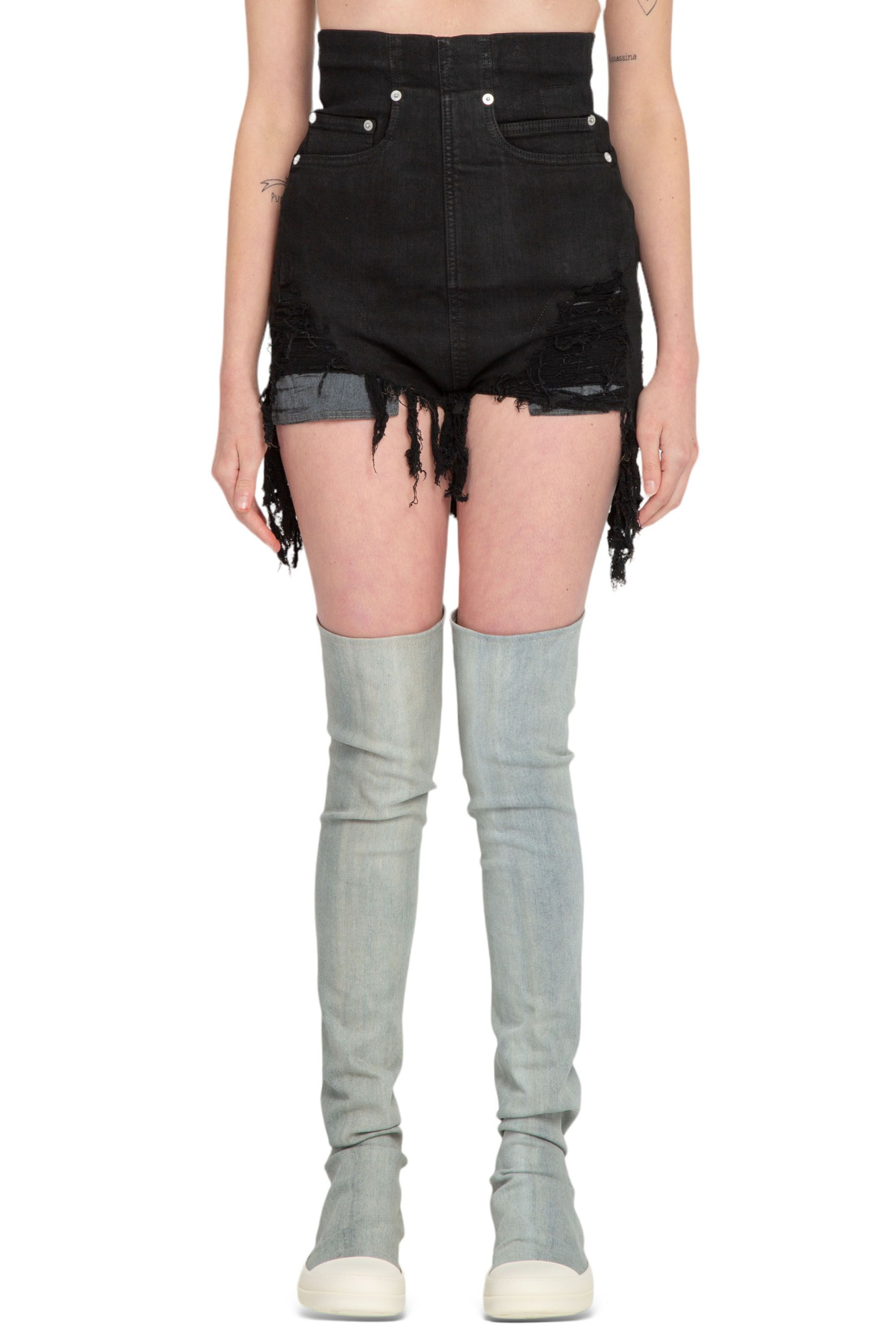 Dirt Cutoffs Denim Shorts NERO