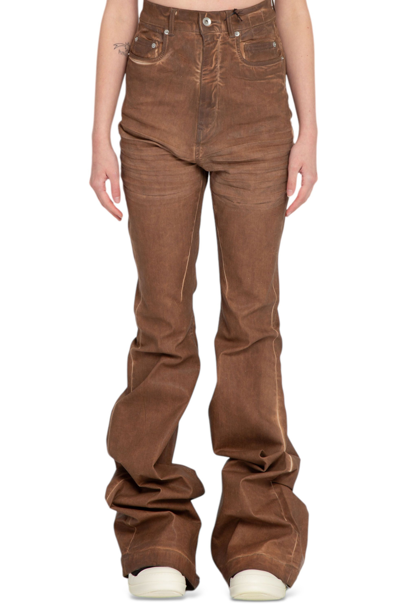 Bolan Bootcut Waxed Jeans MARRONE