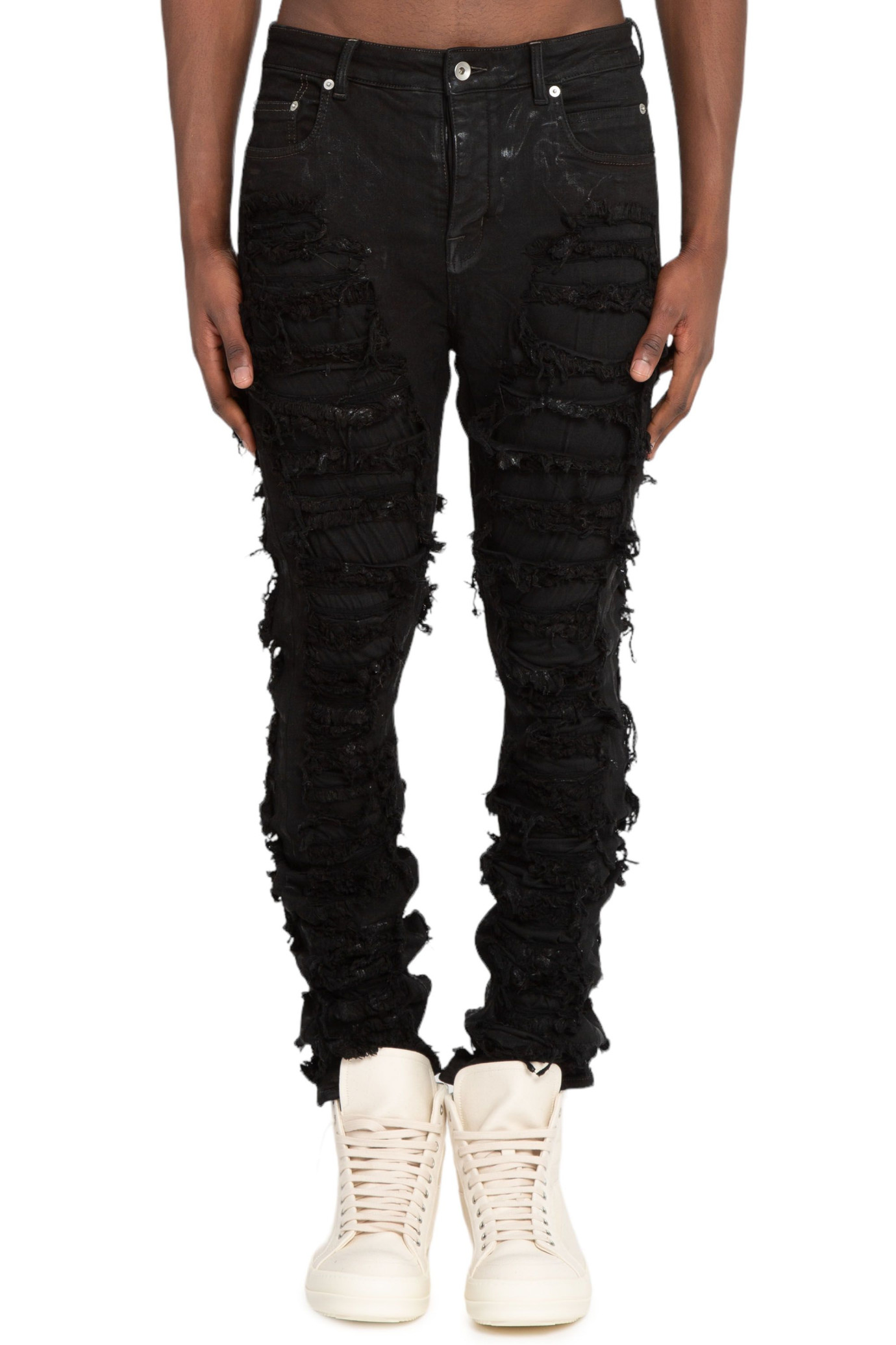 Detroit Cut Destroyed Jeans NERO