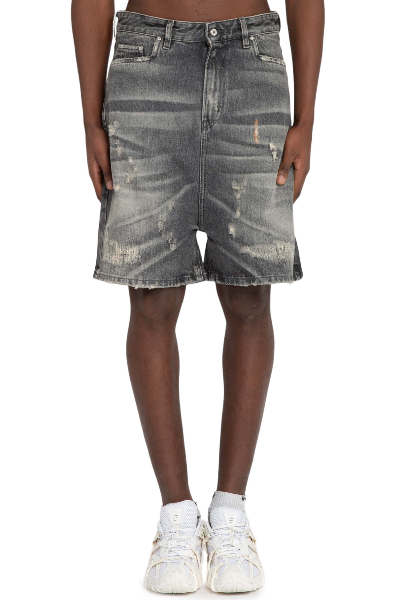 Kilt Denim Shorts GRIGIO