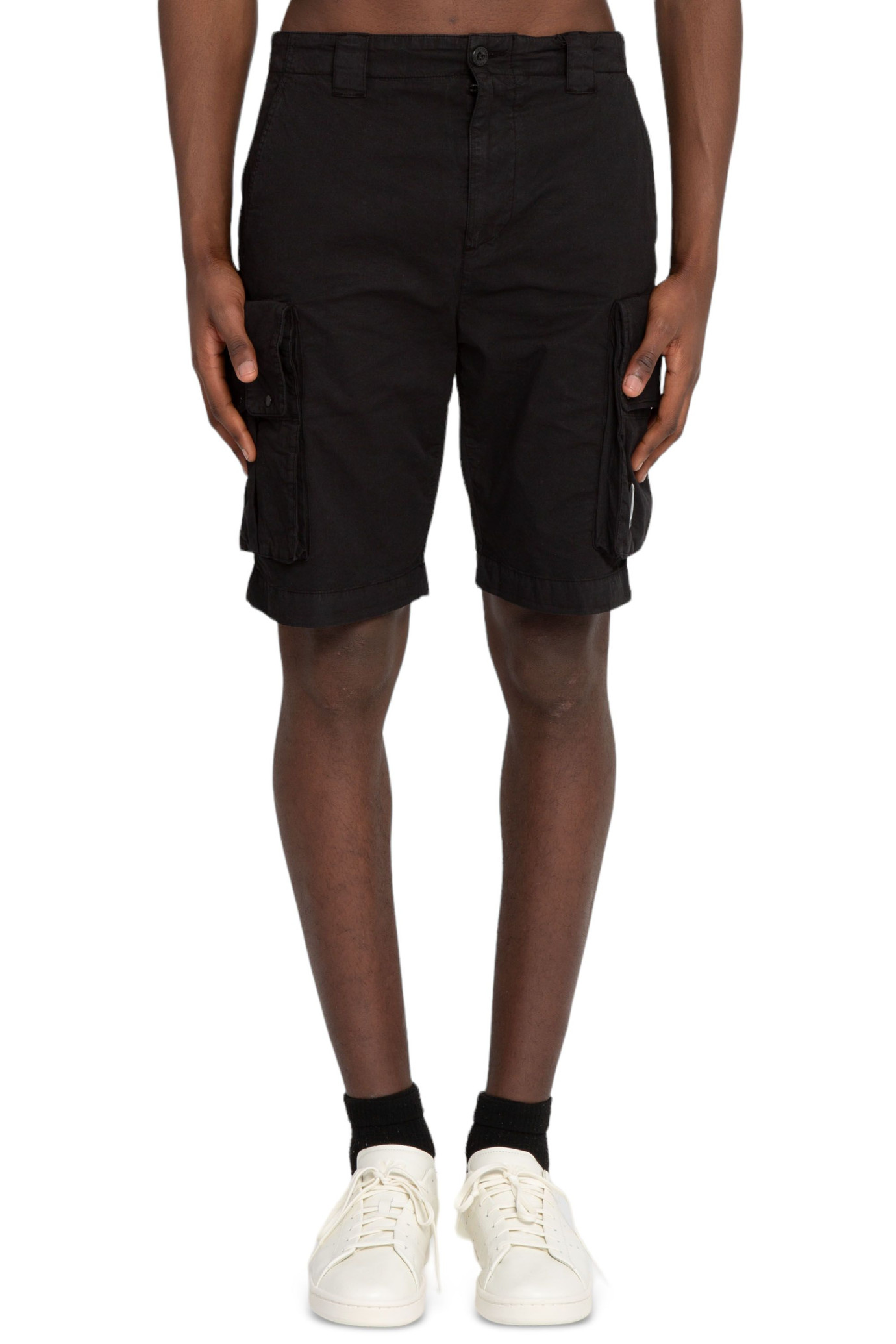 Stretch Twill Cargo Shorts NERO