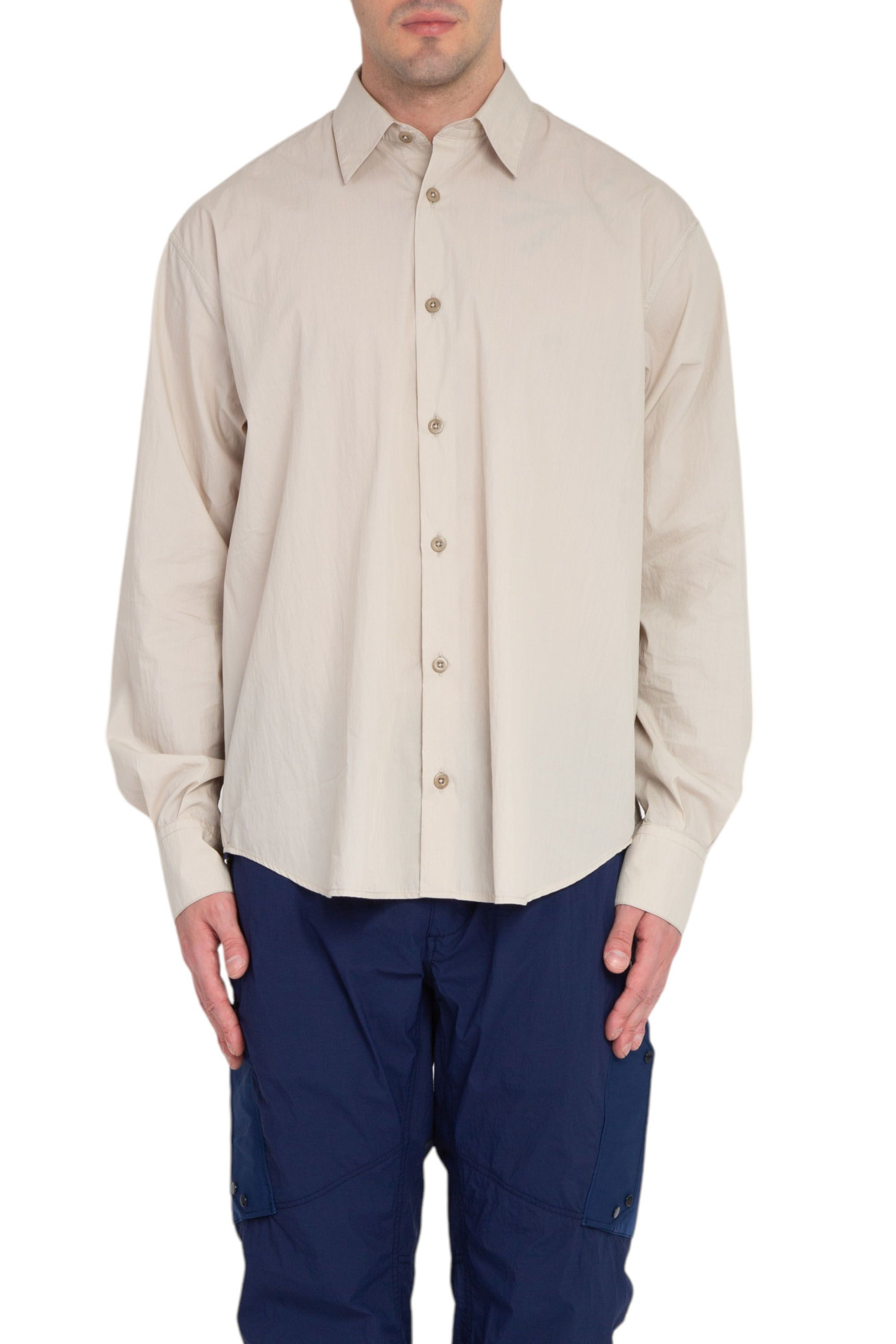 Oversize Cotton Poplin Shirt BEIGE