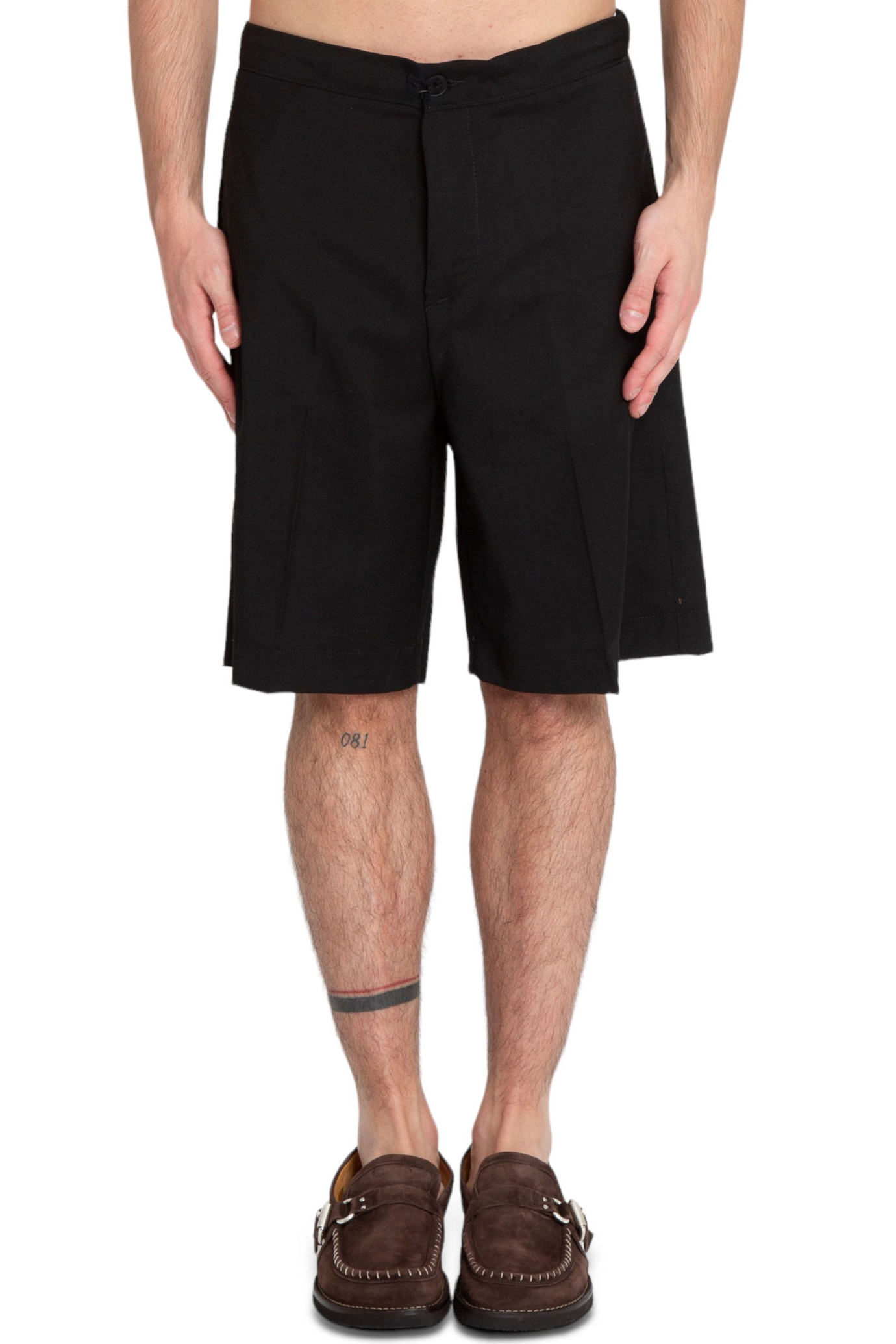 Jean Fine Wool Shorts NERO