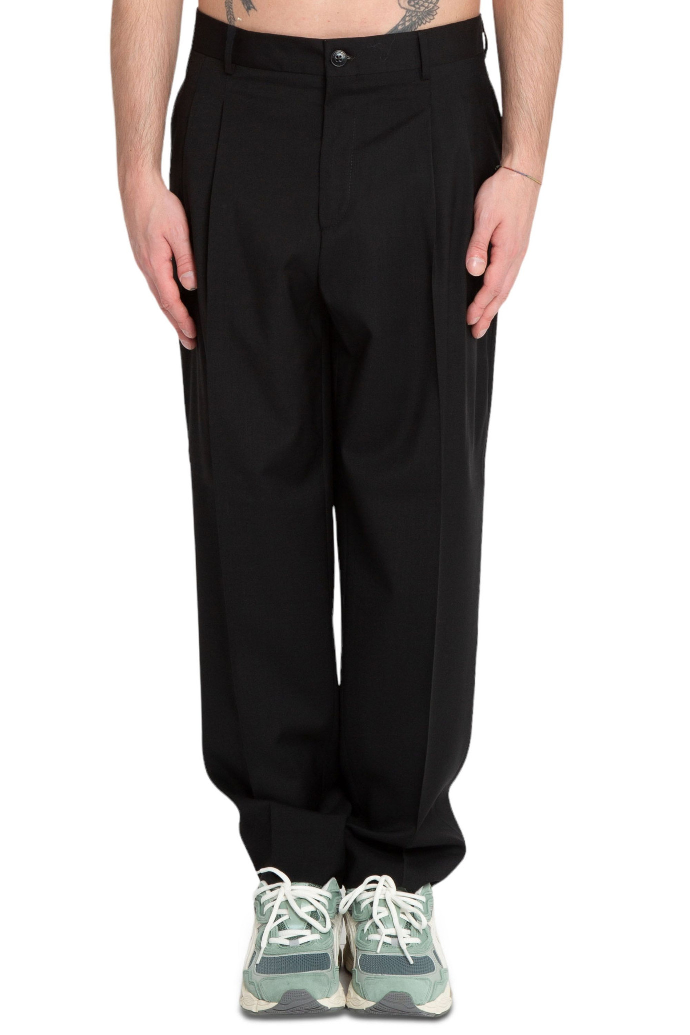 Matteo Double Pleats Pants NERO