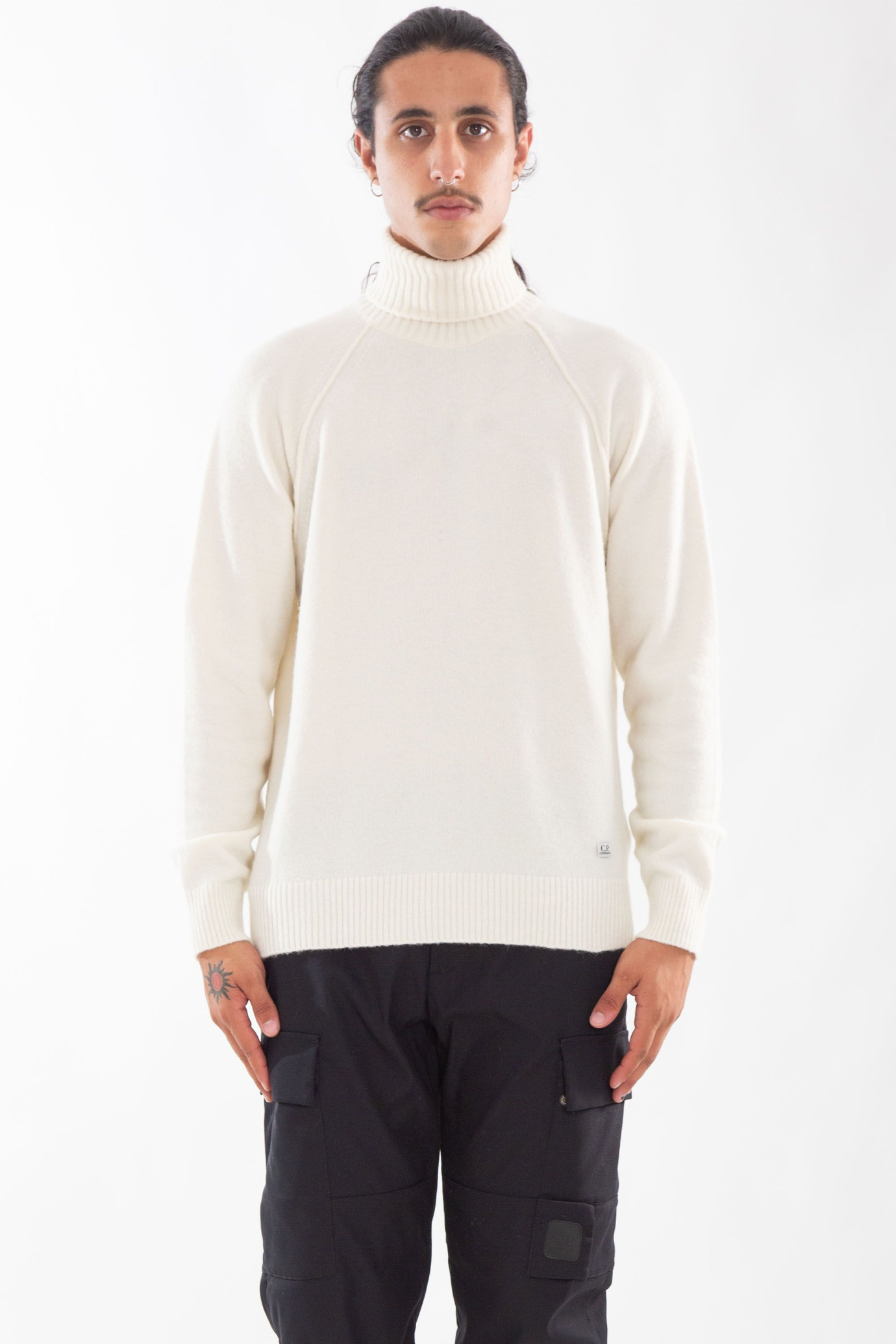 Alpaca Wool Turtleneck Knitwear BIANCO