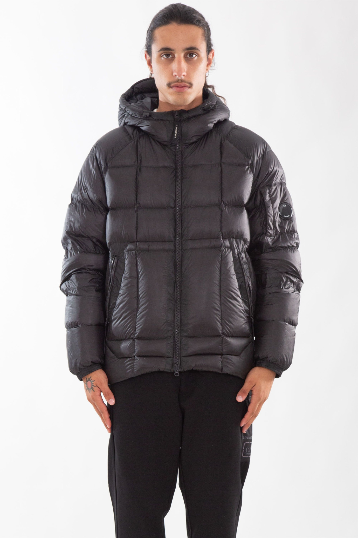 DD Shell Hooded Medium Down Jacket NERO