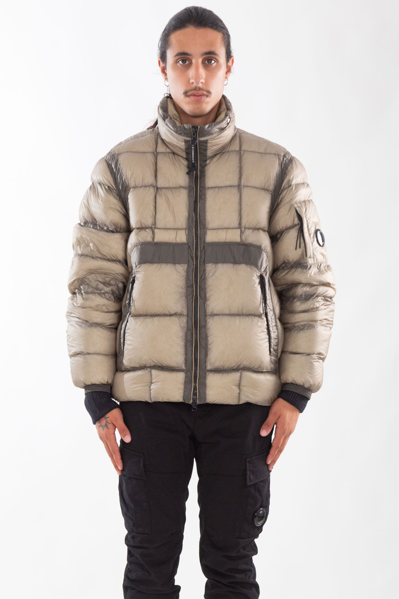 DD Shell Hooded Short Down Jacket BEIGE