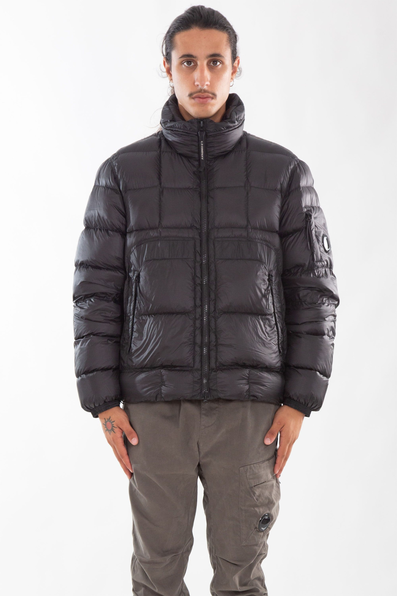 DD Shell Hooded Short Down Jacket NERO