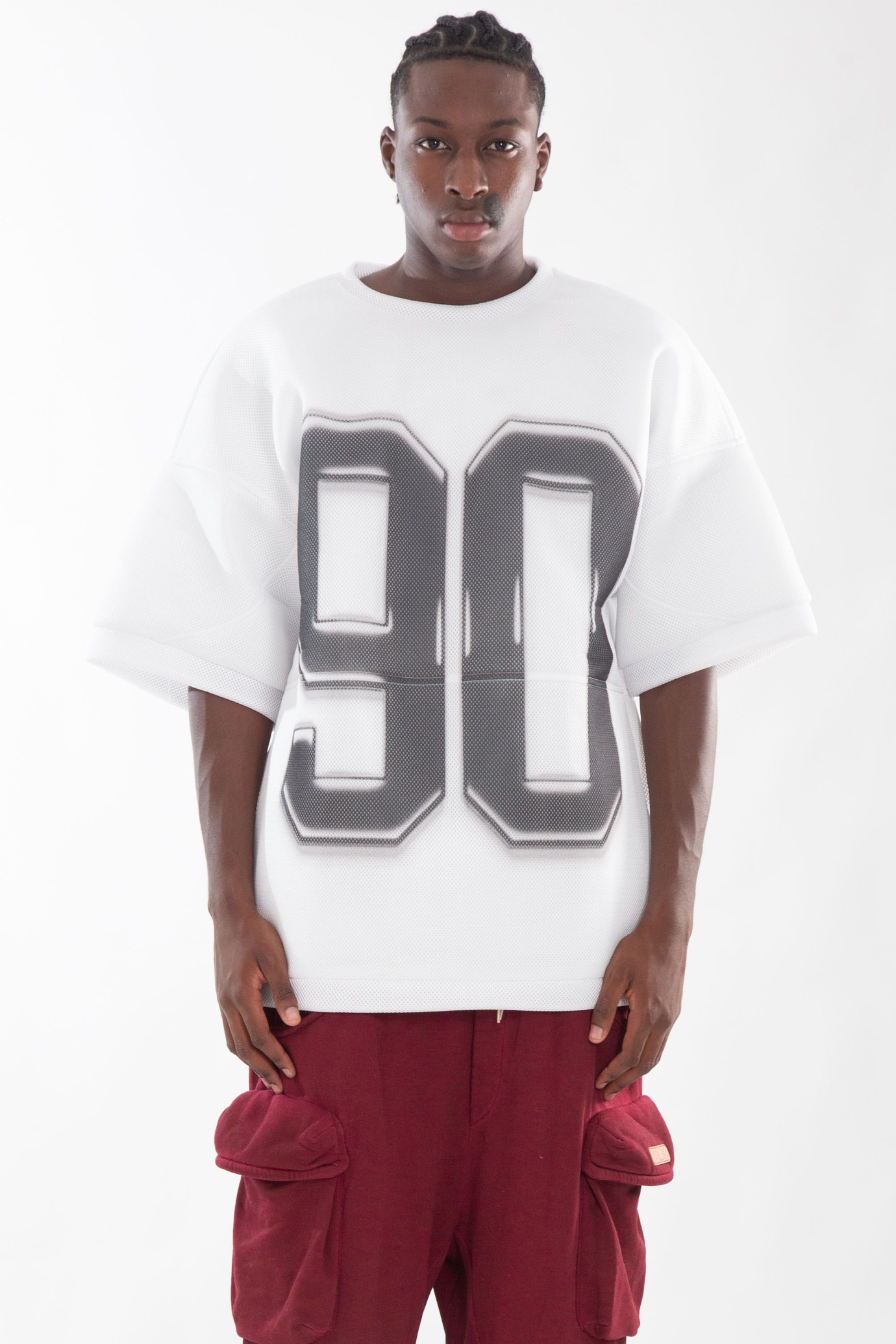 The Boy Padded Mesh Tee BIANCO