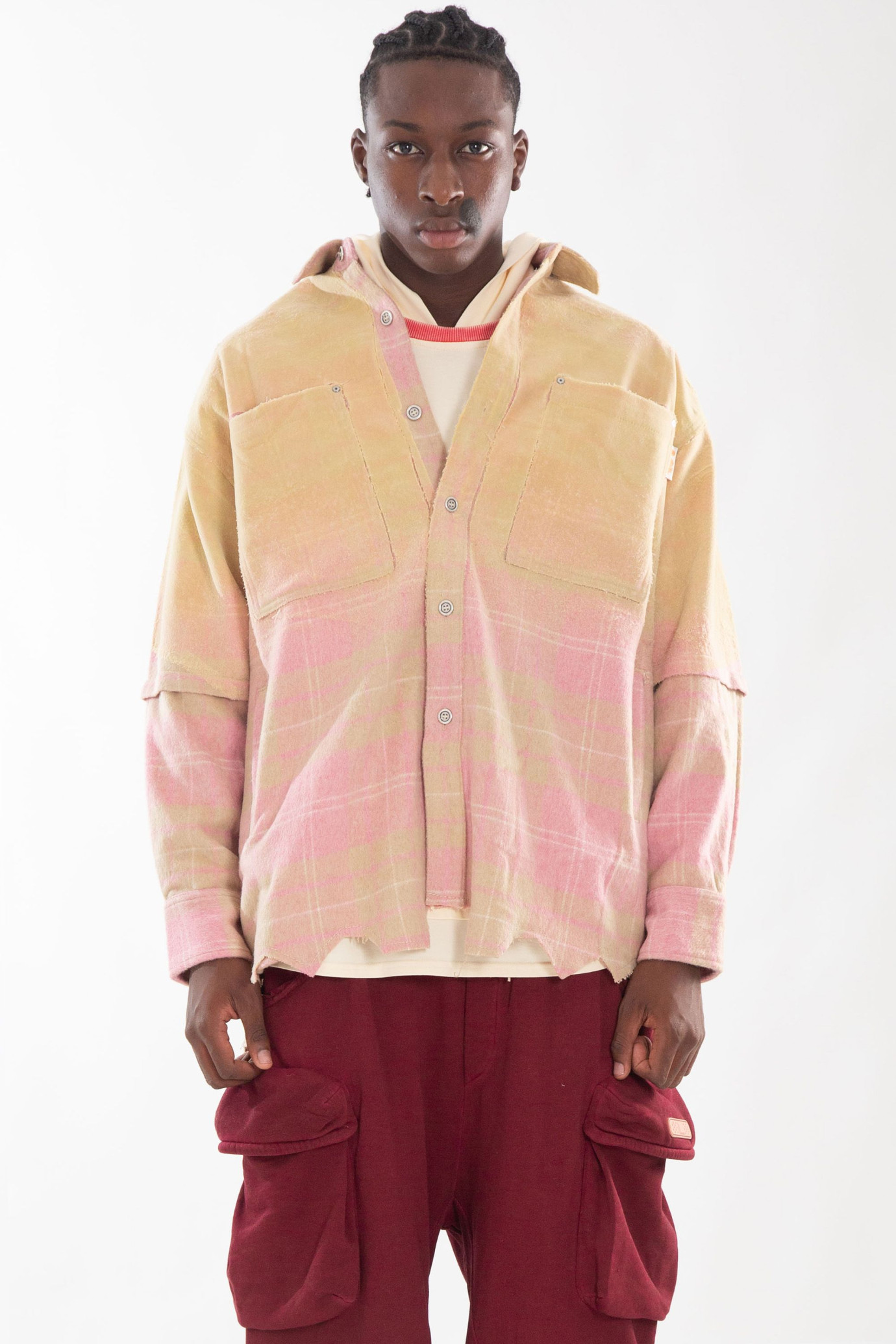 Raf Faded Plaid Shirt ROSA