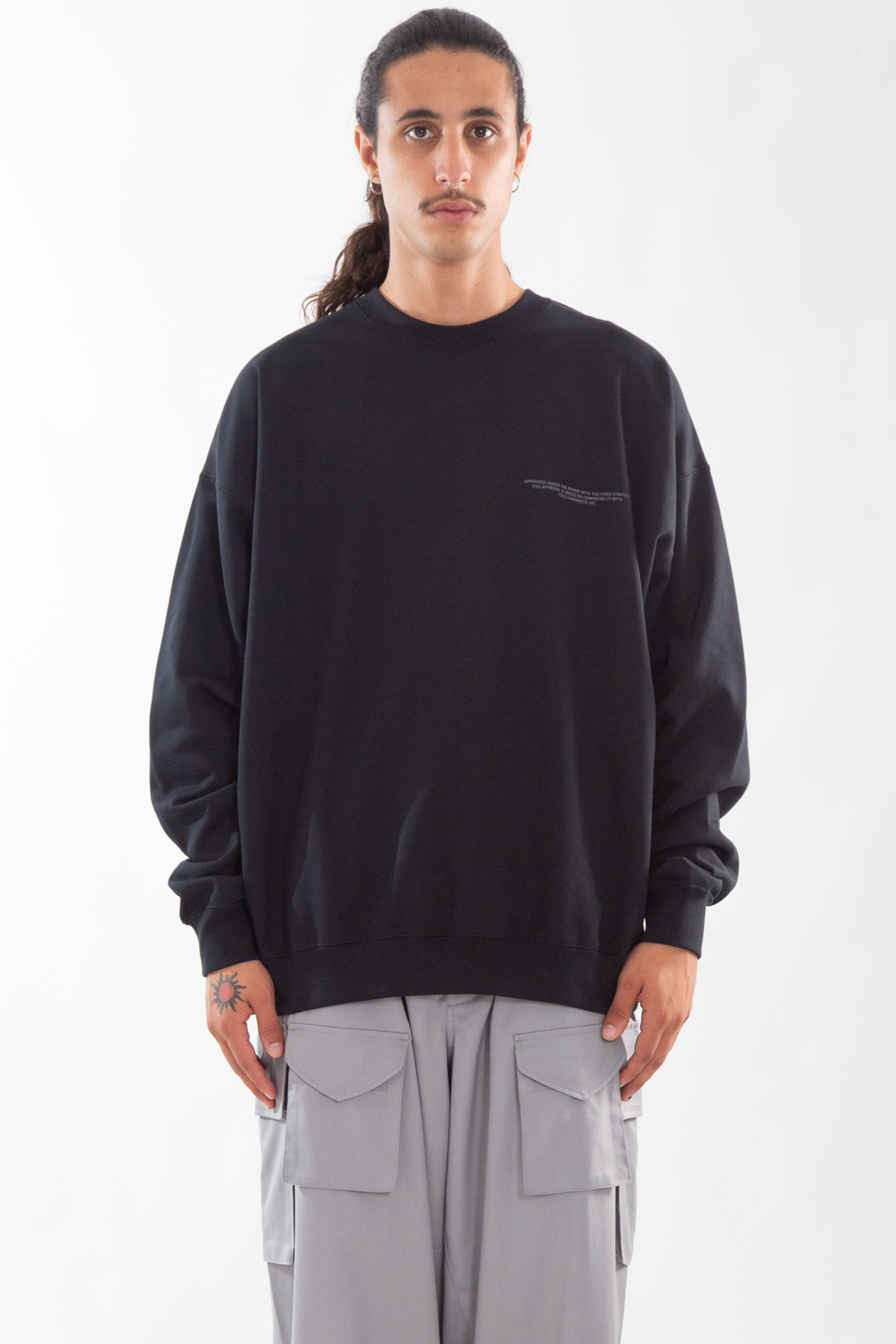 Back Faded Logo Sweatshirt NERO