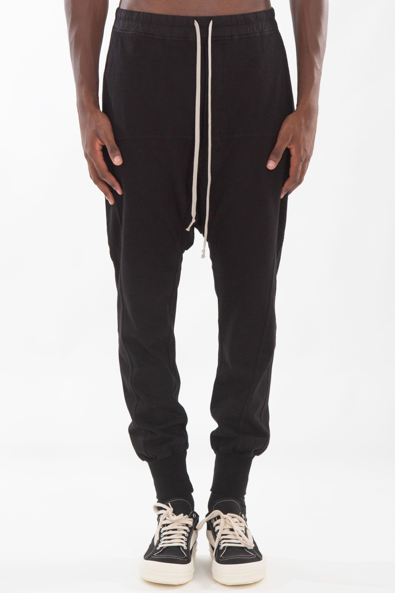 Prisoner Thick Jersey Drawstring Pants NERO