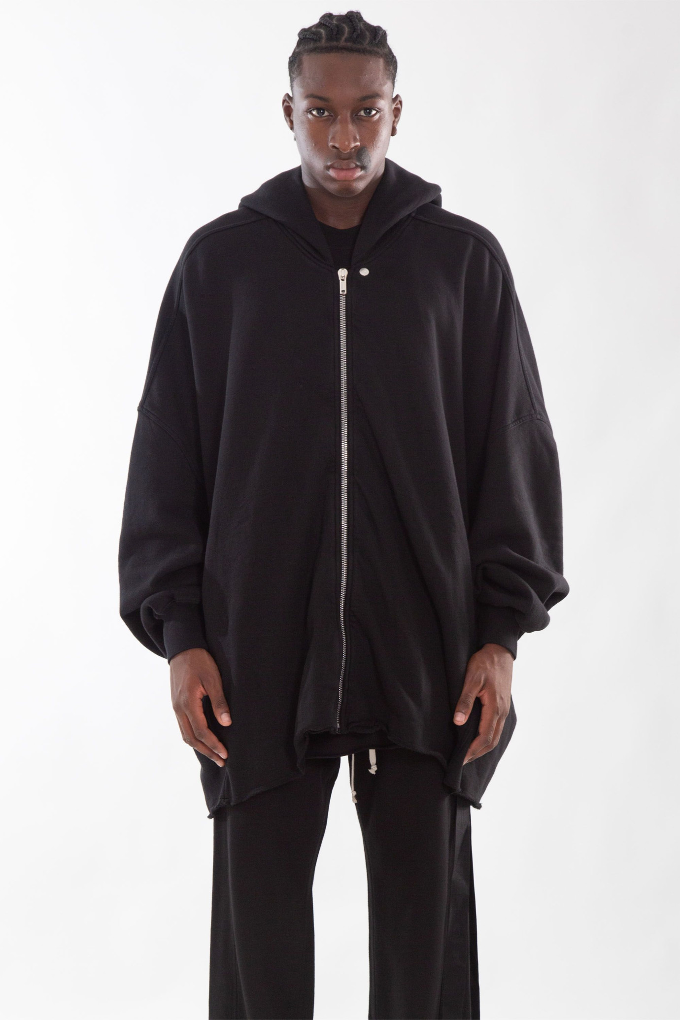 Fleece Jumbo Hooded Peter Jacket NERO