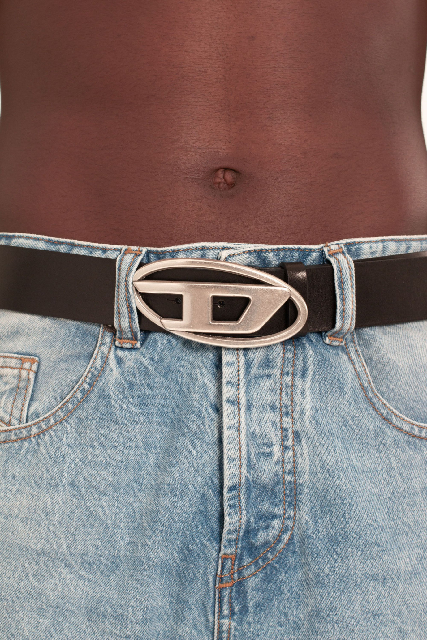 1DR Metal D Leather Belt