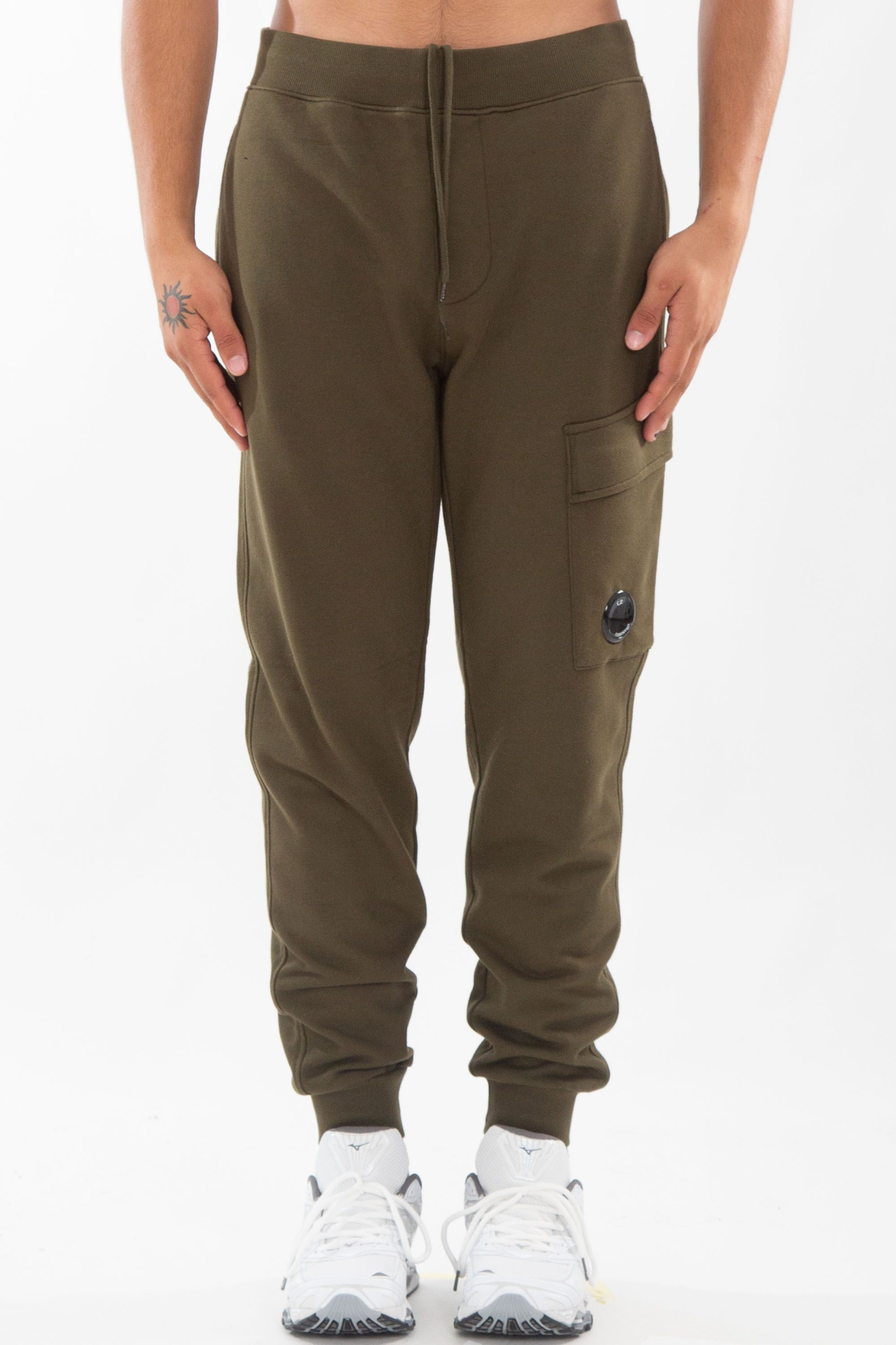 Diagonal Raised Fleece Cargo Sweatpants