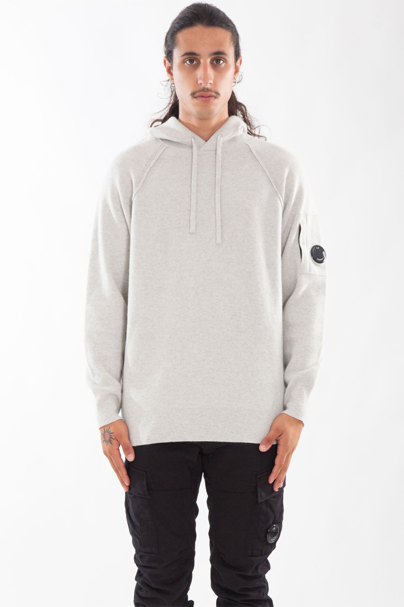 Lambswool GRS Hooded Waffle Knitwear