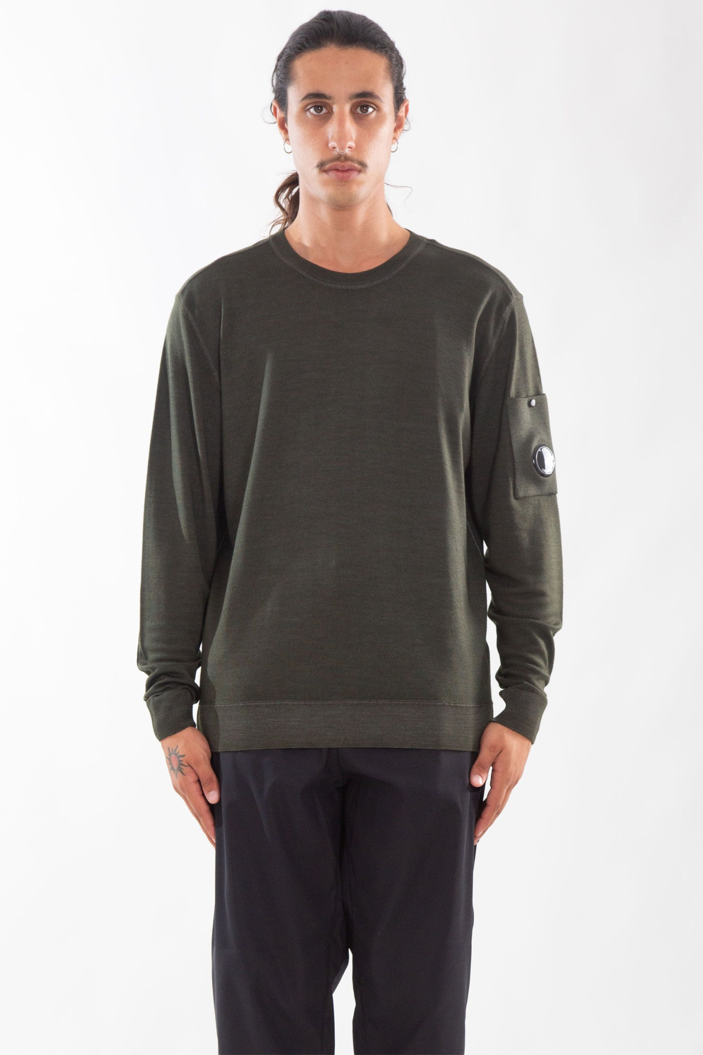 Merino Wool Fast Dyed Crew Neck Knitwear