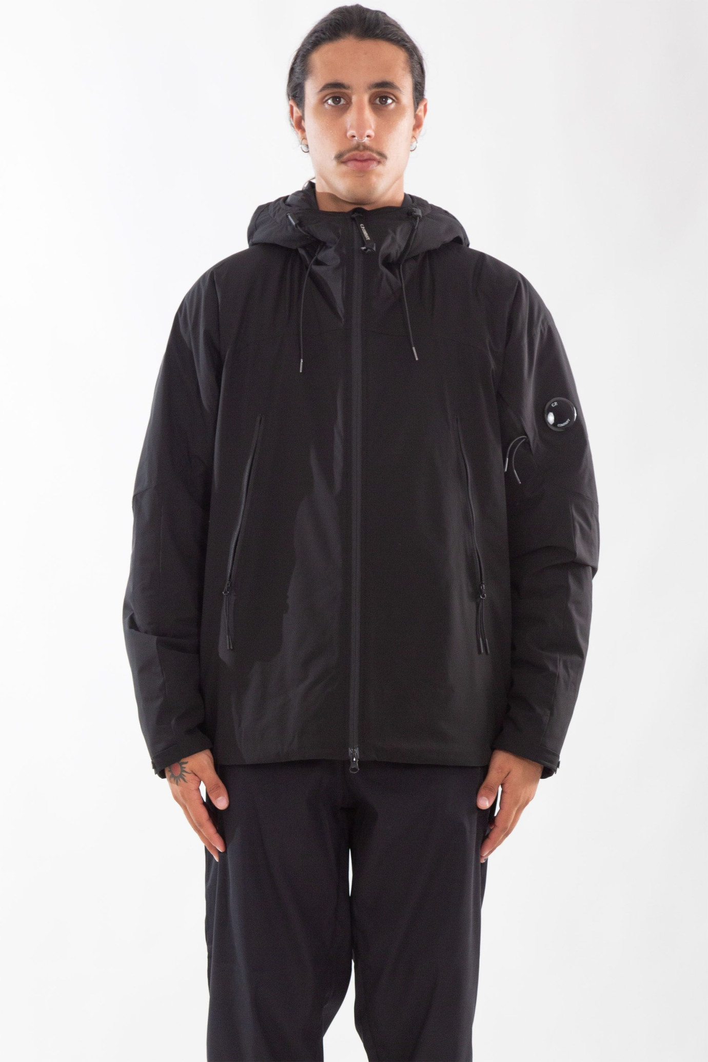 Pro-Tek Hooded Padded Jacket NERO