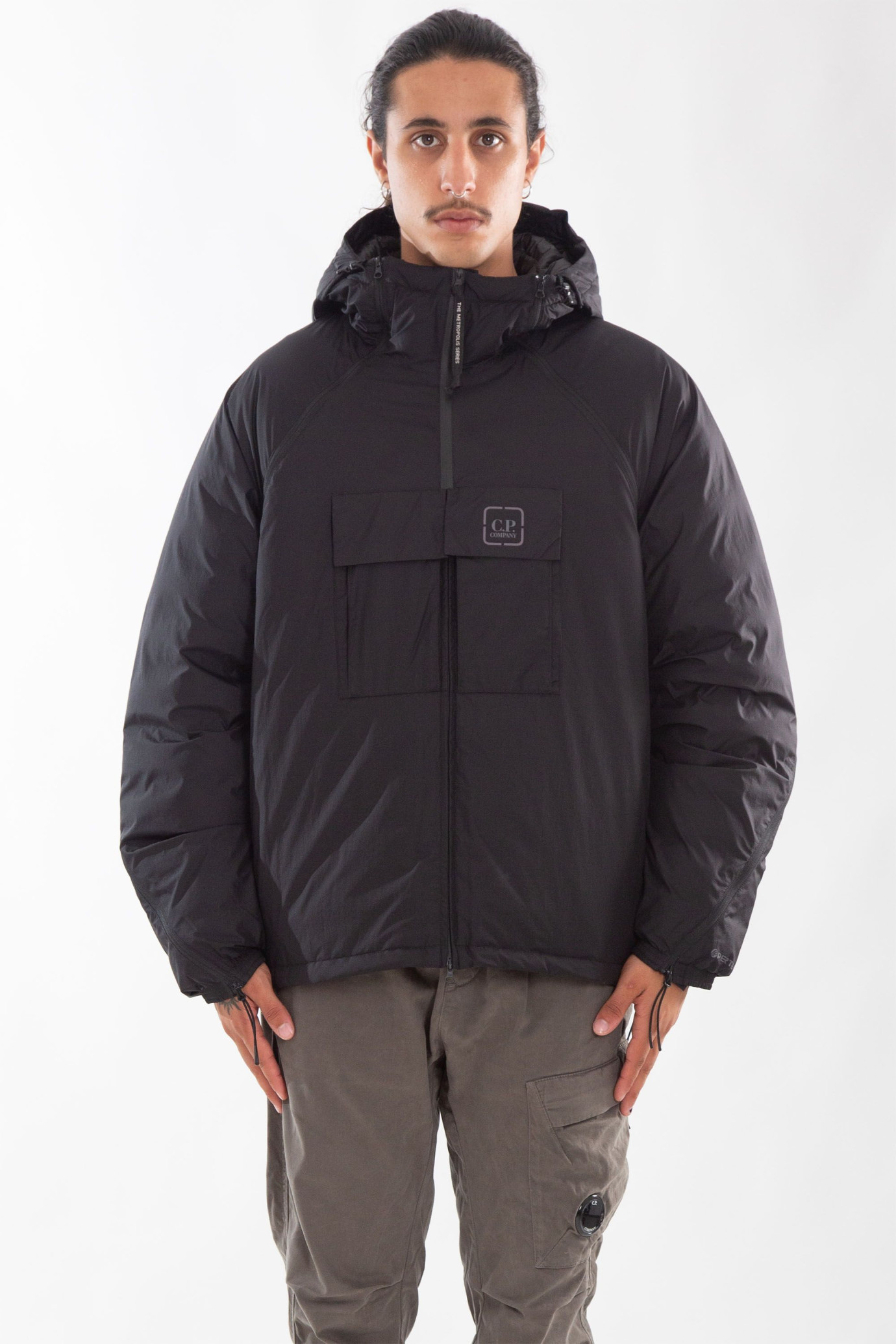 Pertex Hooded Bloom Down Jacket NERO