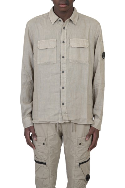 Twin Pockets Linen Shirt -...