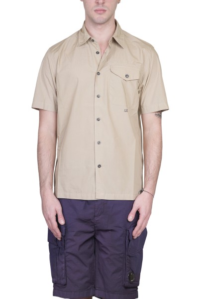 Popeline Pocket Shirt - Beige