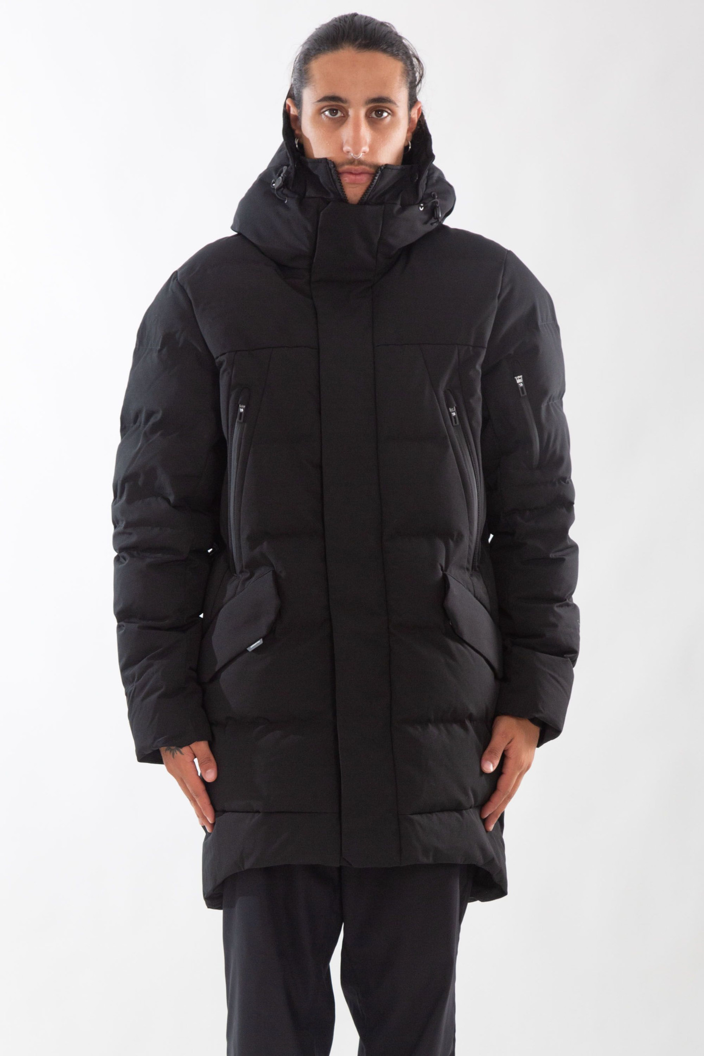 Strofo Mid-Length Down Parka NERO