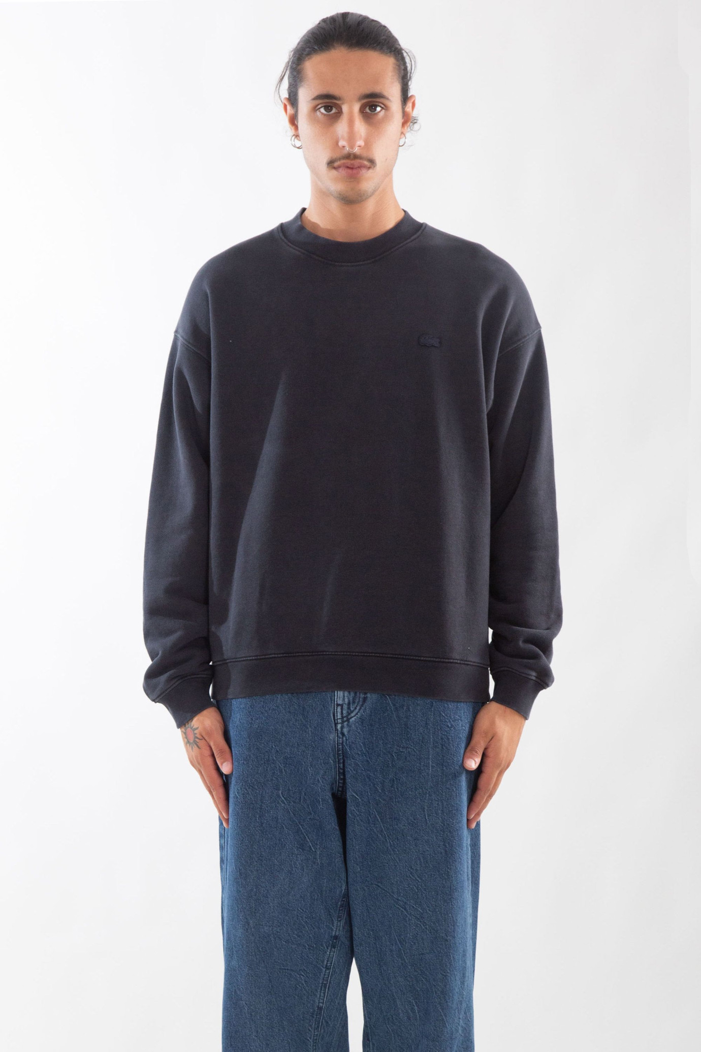 Washed Fleece Sweatshirt NERO