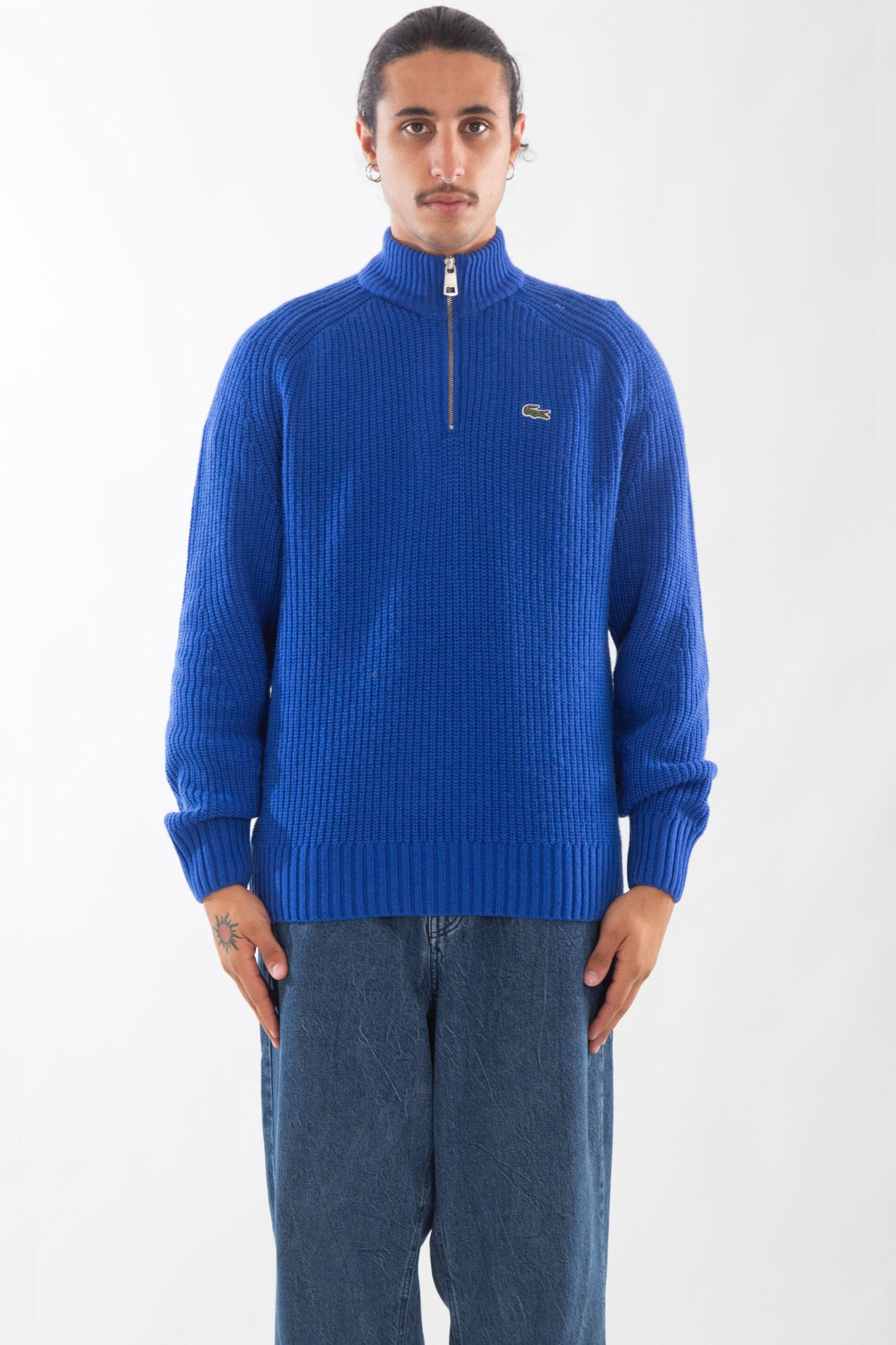 Half Zip Rib Knit Sweater