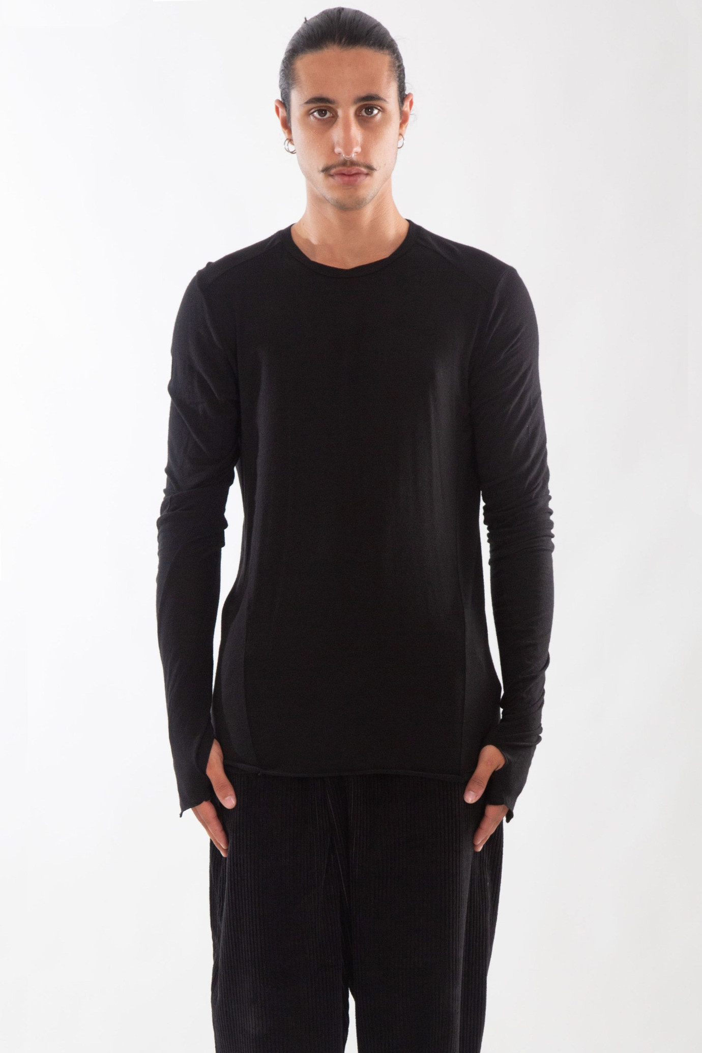 Cashmere Raw Cut LS Tee