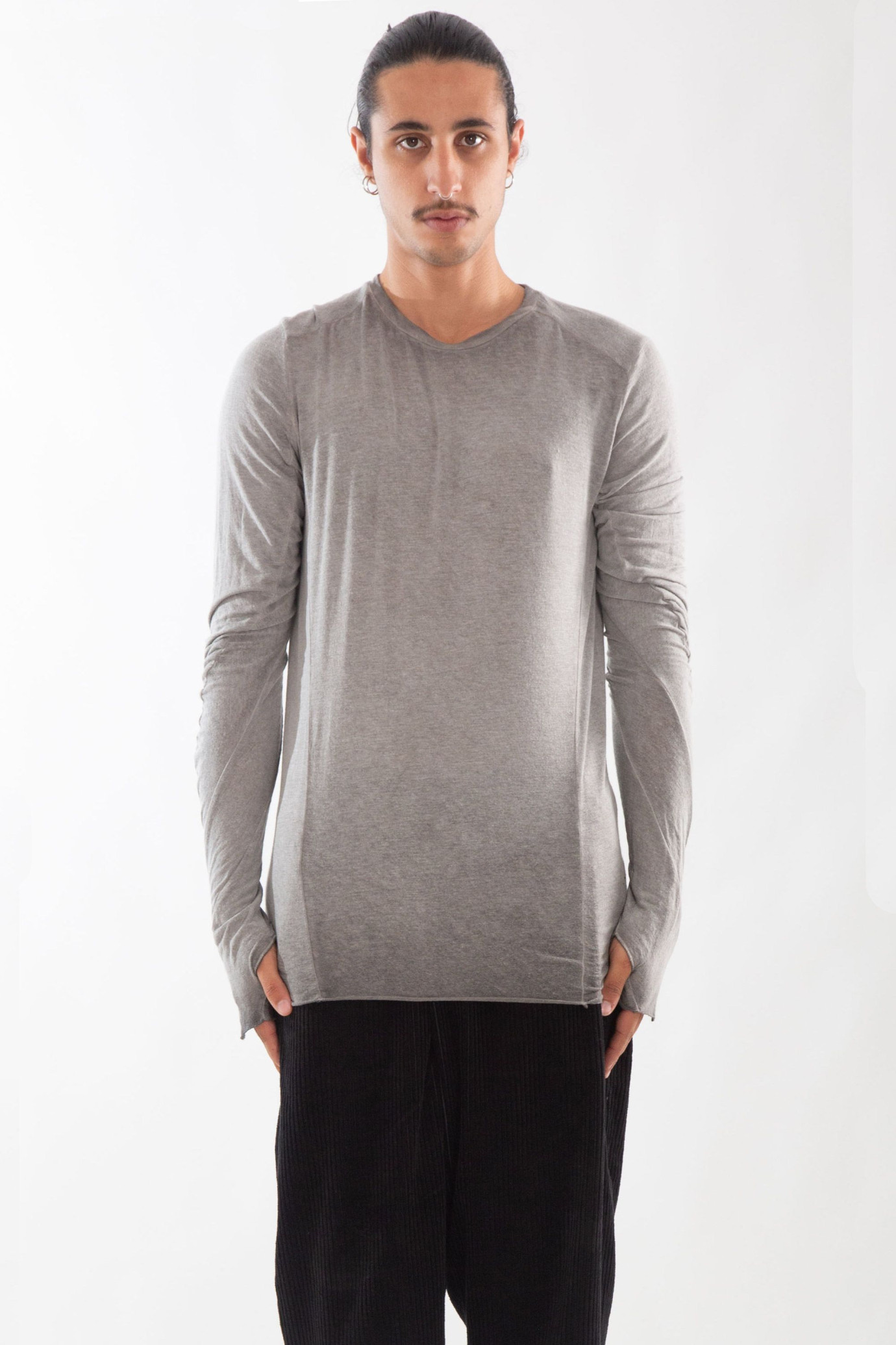 Cashmere Raw Cut LS Tee