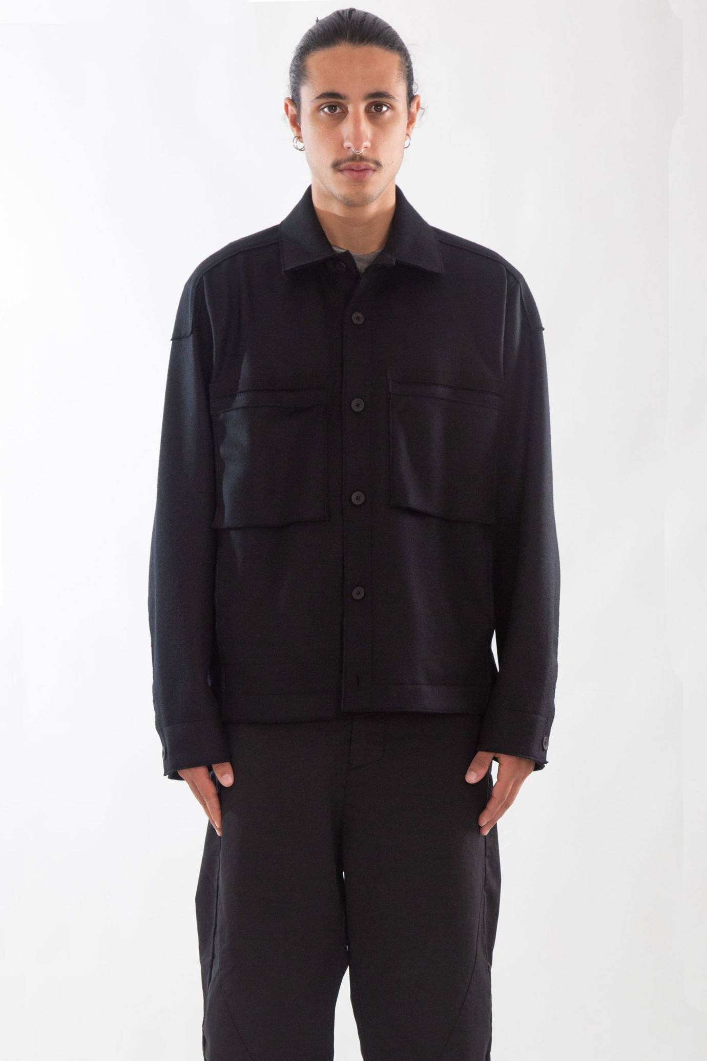 Boiled Wool Worker Overshirt