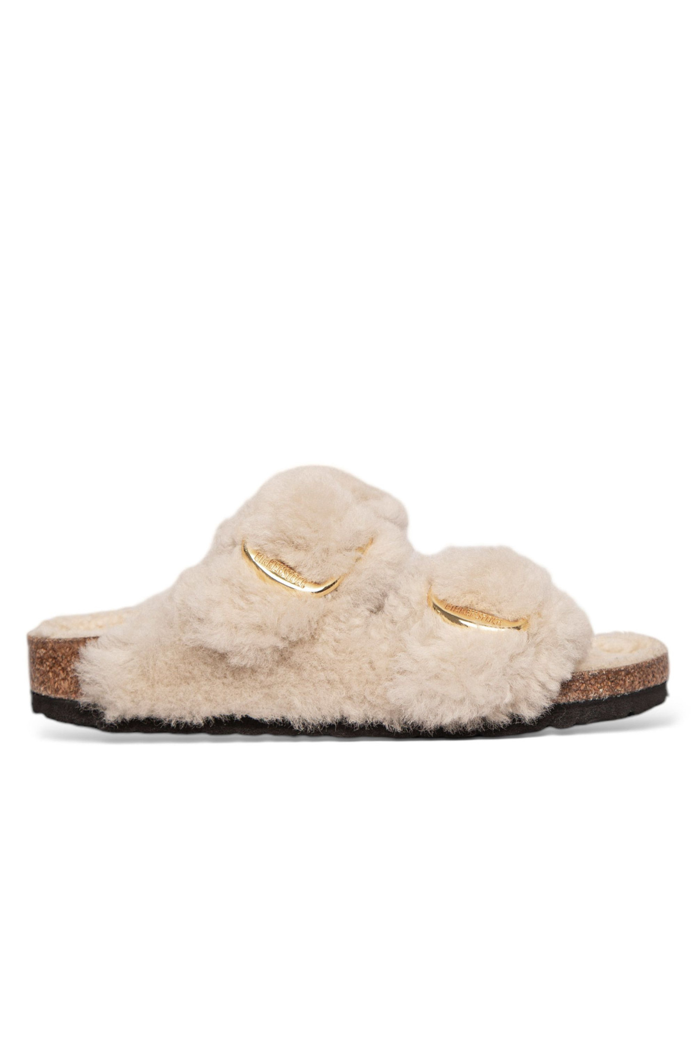 Arizona Big Buckle Shearling Sandals