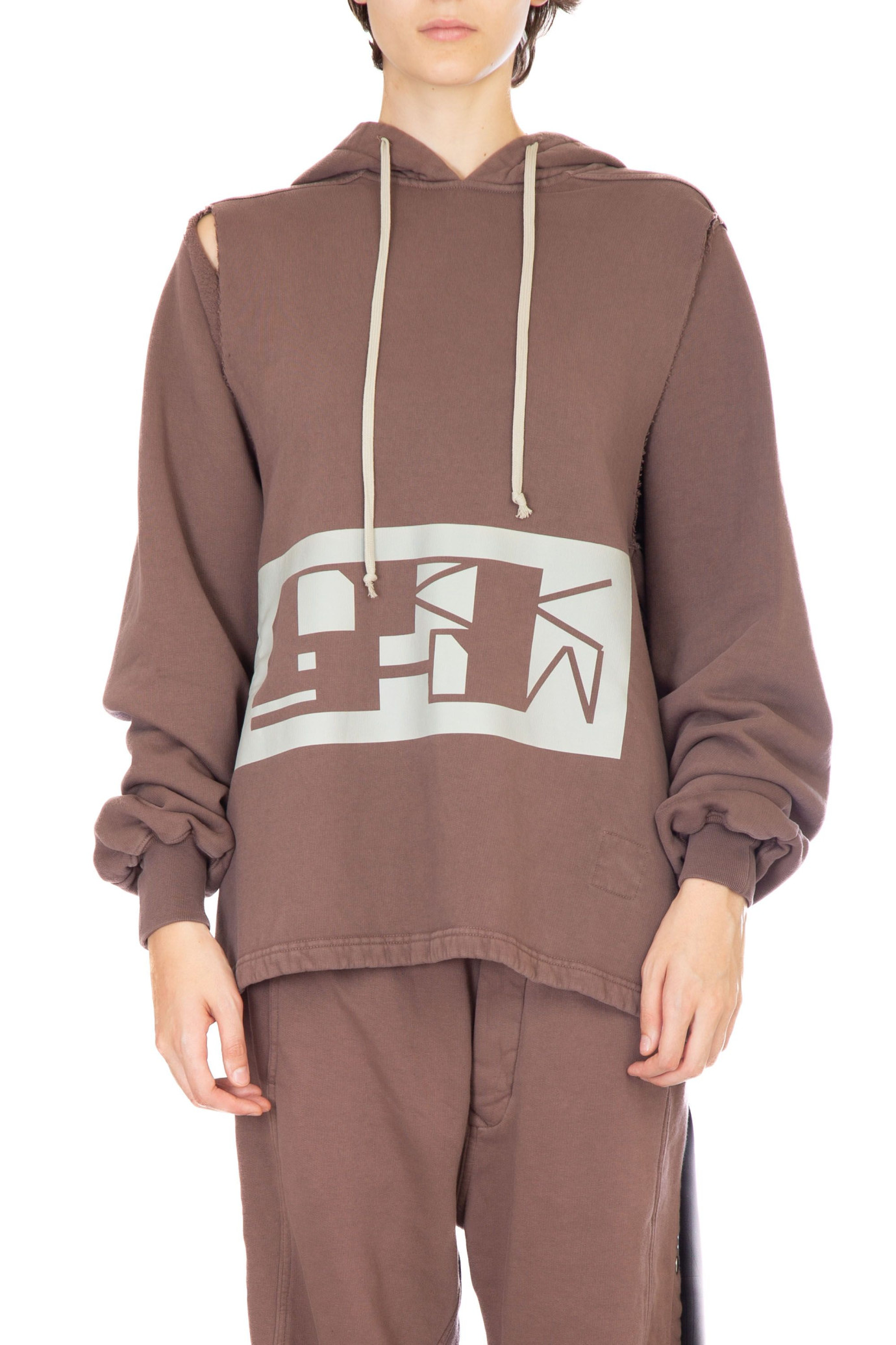 Jumbo Cape Sleeve Printed Hoodie