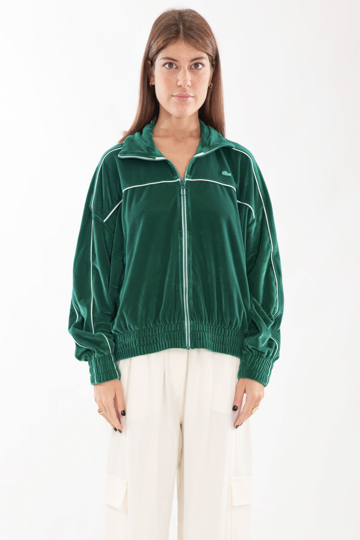 Oversized Velour Track Jacket