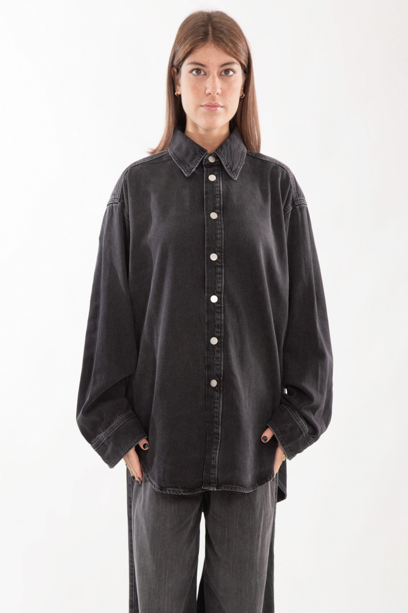 New Ofelia Black Wash Oversize Shirt