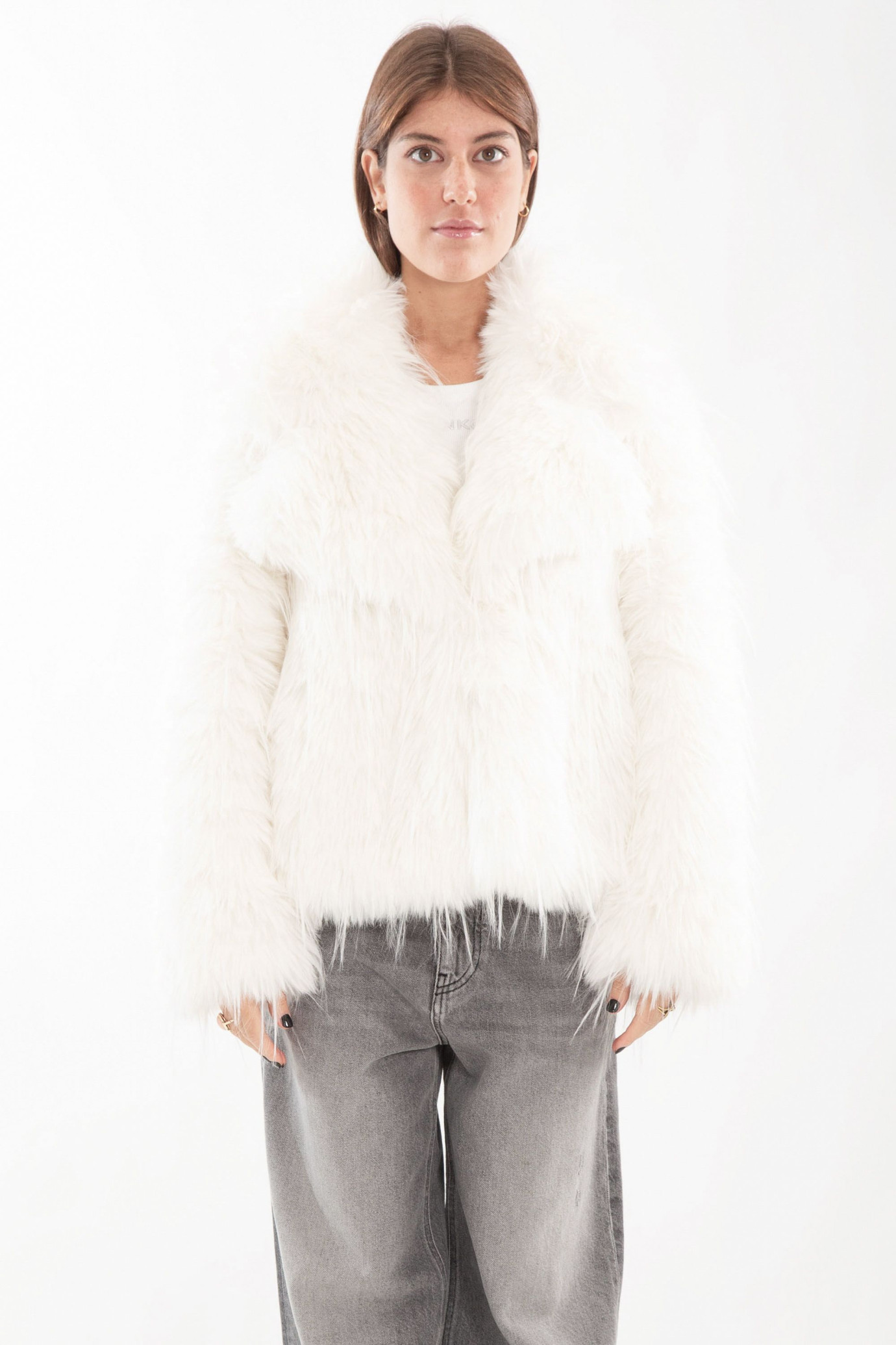 Novara Faux Fox Hairy Peacoat