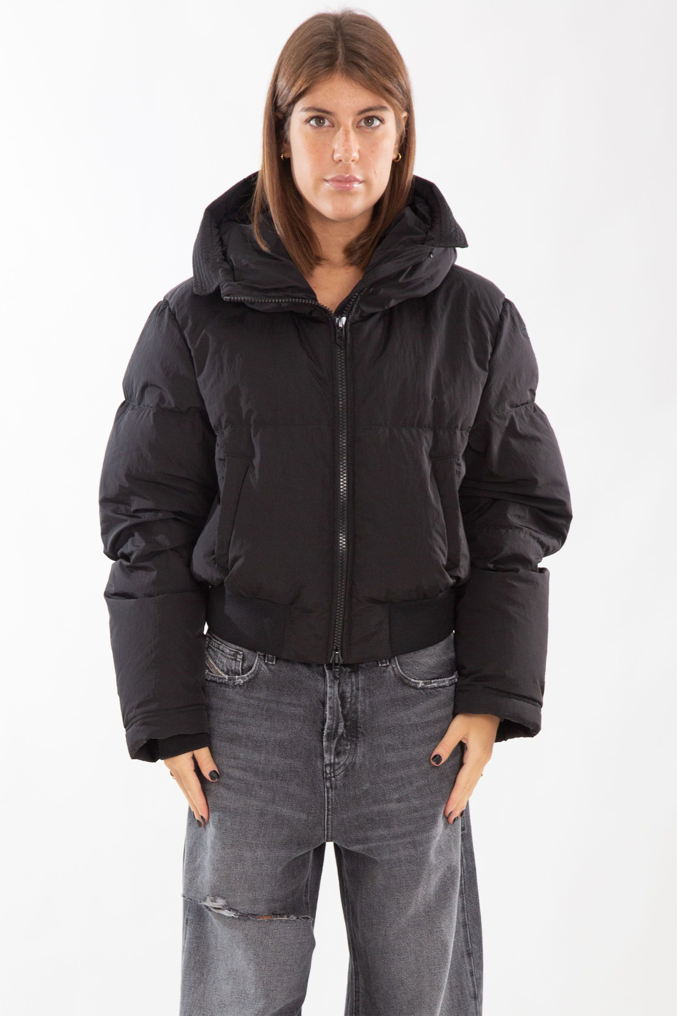 W-Peyt-Short Crinkle Down Jacket