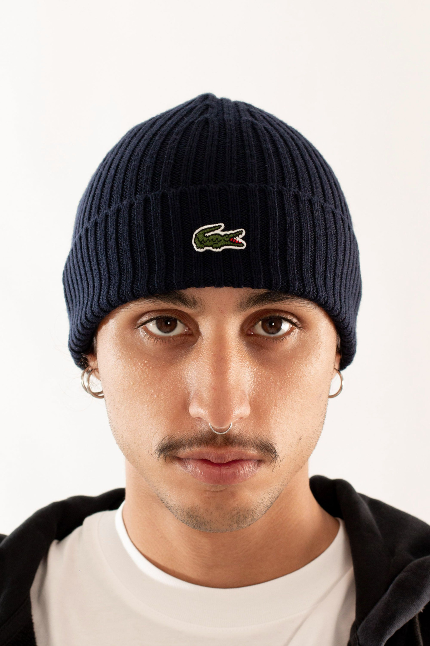 Rib Knit Logo Beanie