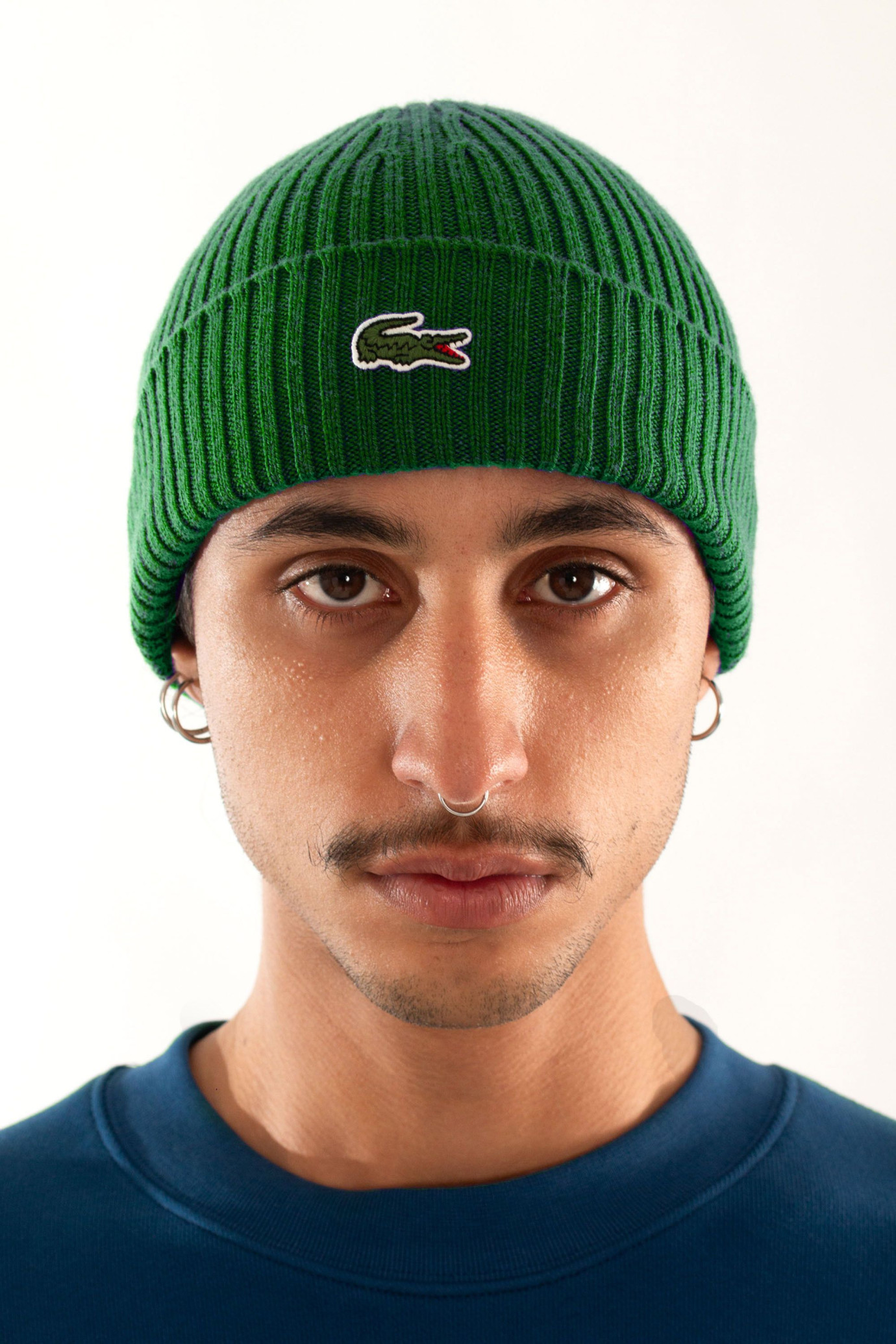 Rib Knit Logo Beanie