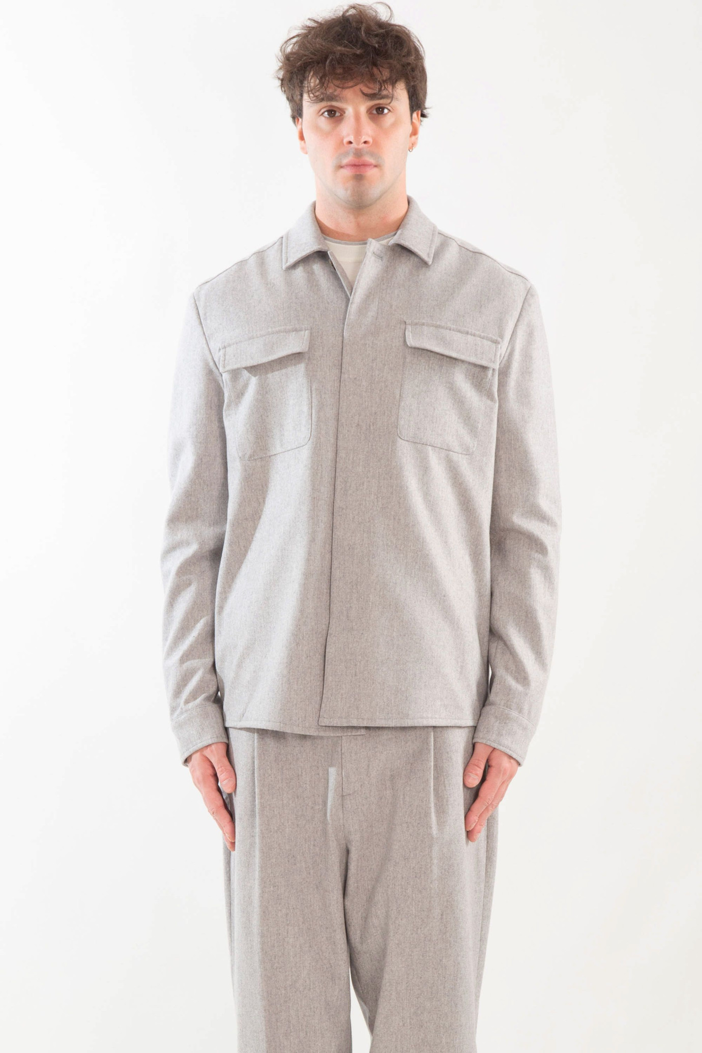 Cashmere Flannel Overshirt Suit